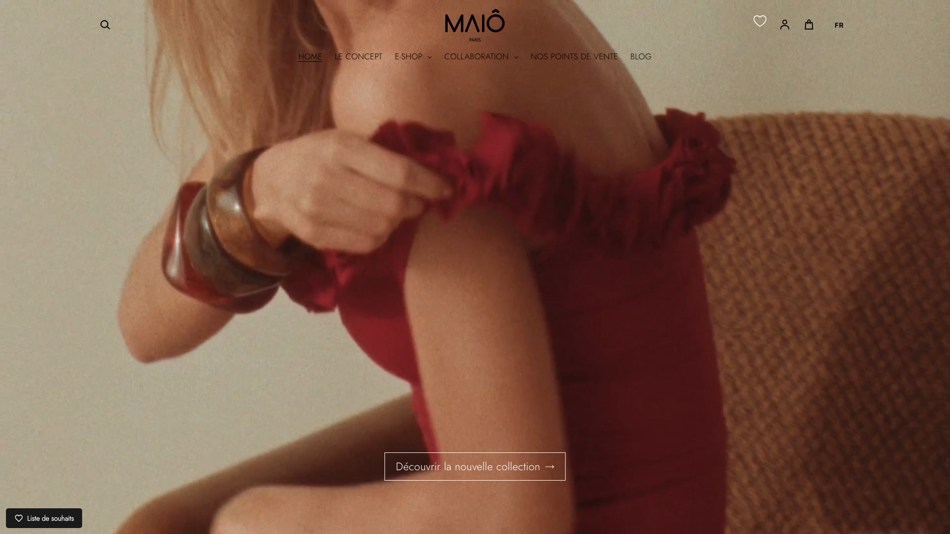 Refonte Shopify – Maiô Paris (mode féminine élégante)