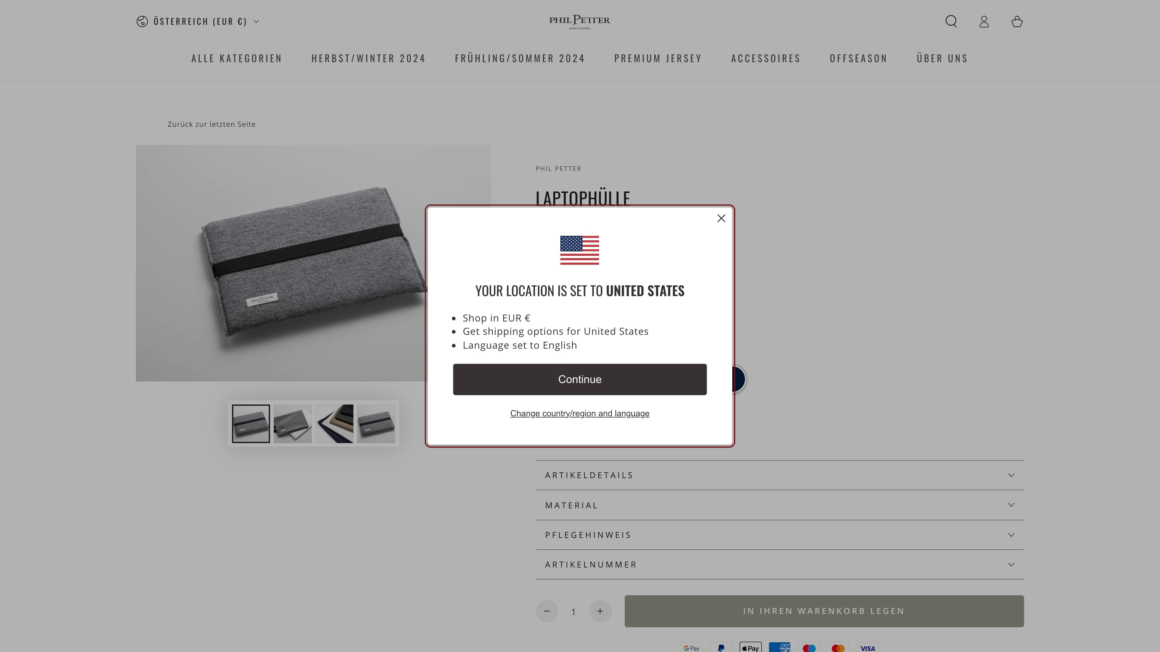 Phil Petter Knitwear GmbH screenshot 4