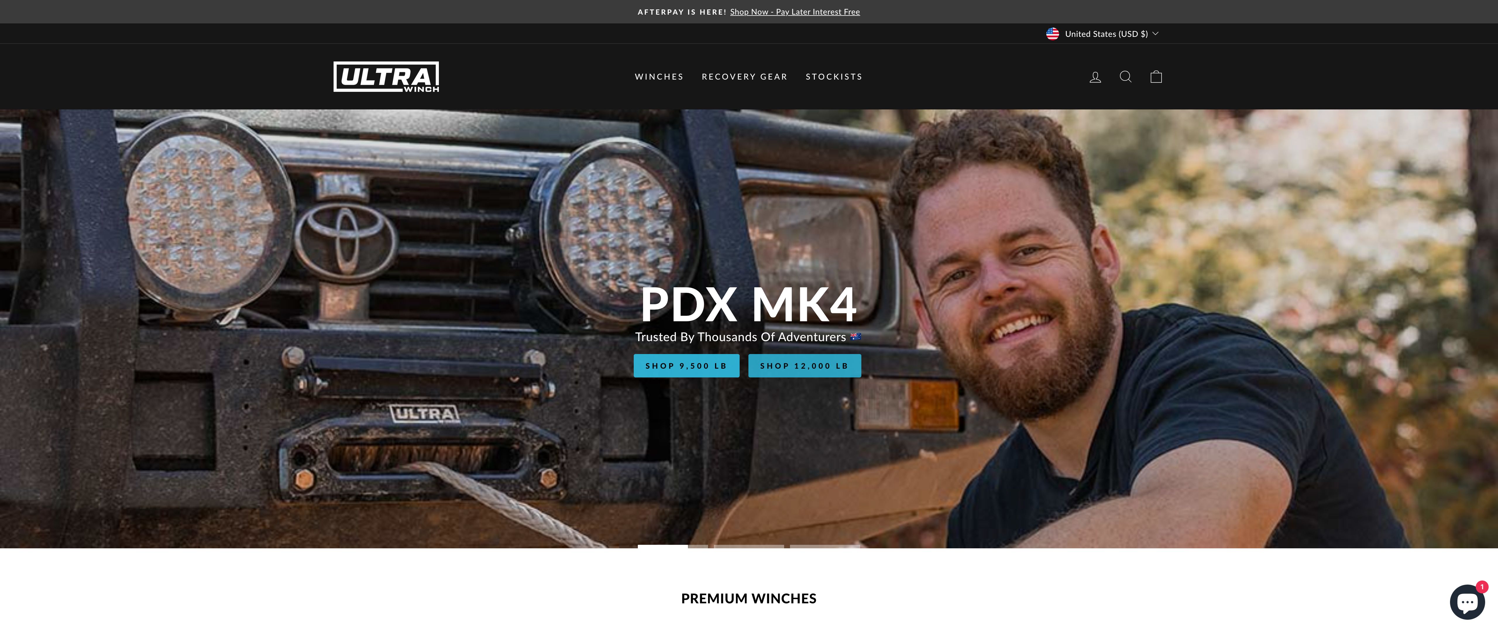 UltraWinch Showcases Winches with a Decent Customized Theme screenshot