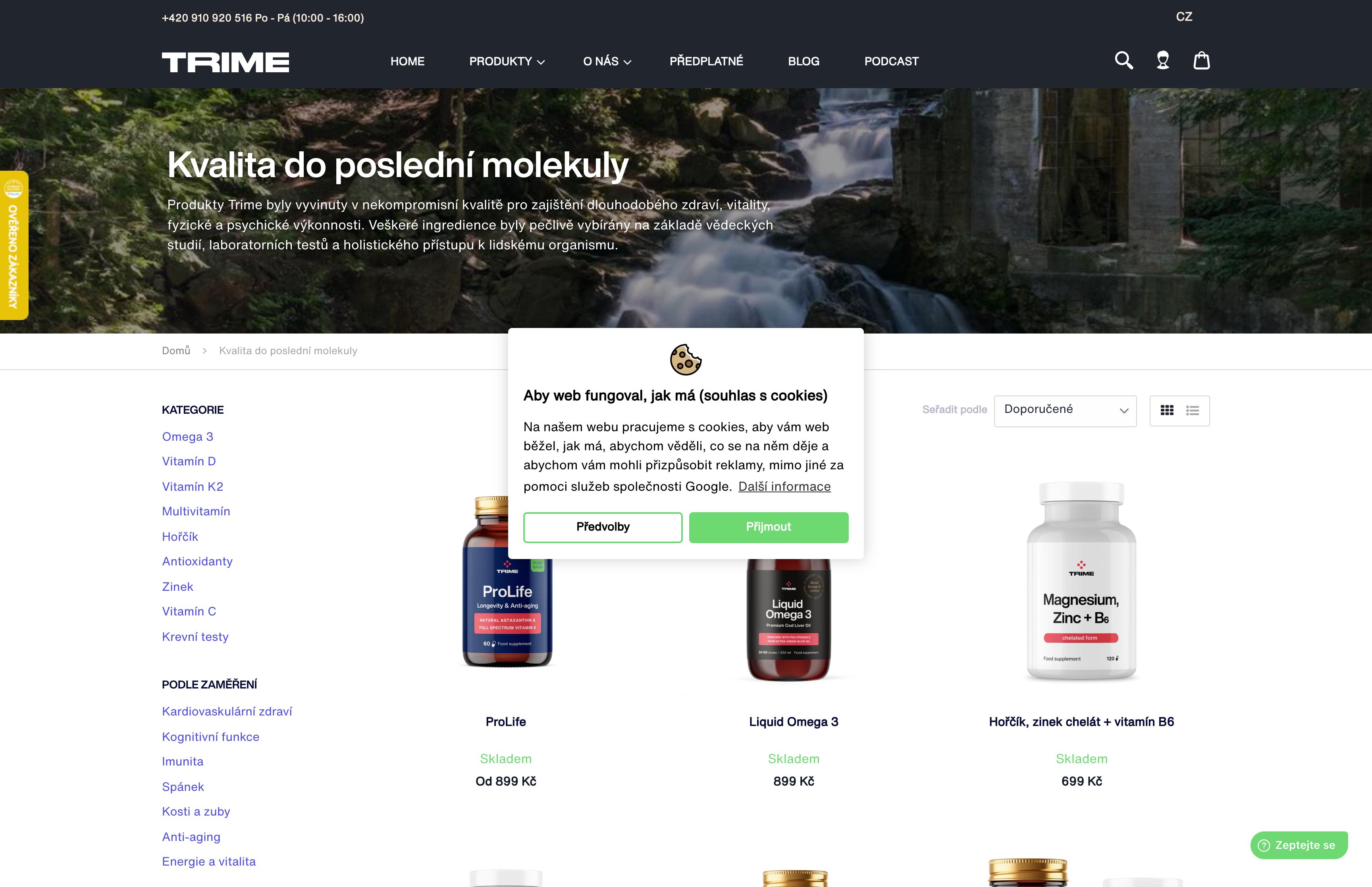 Trime.cz screenshot 2