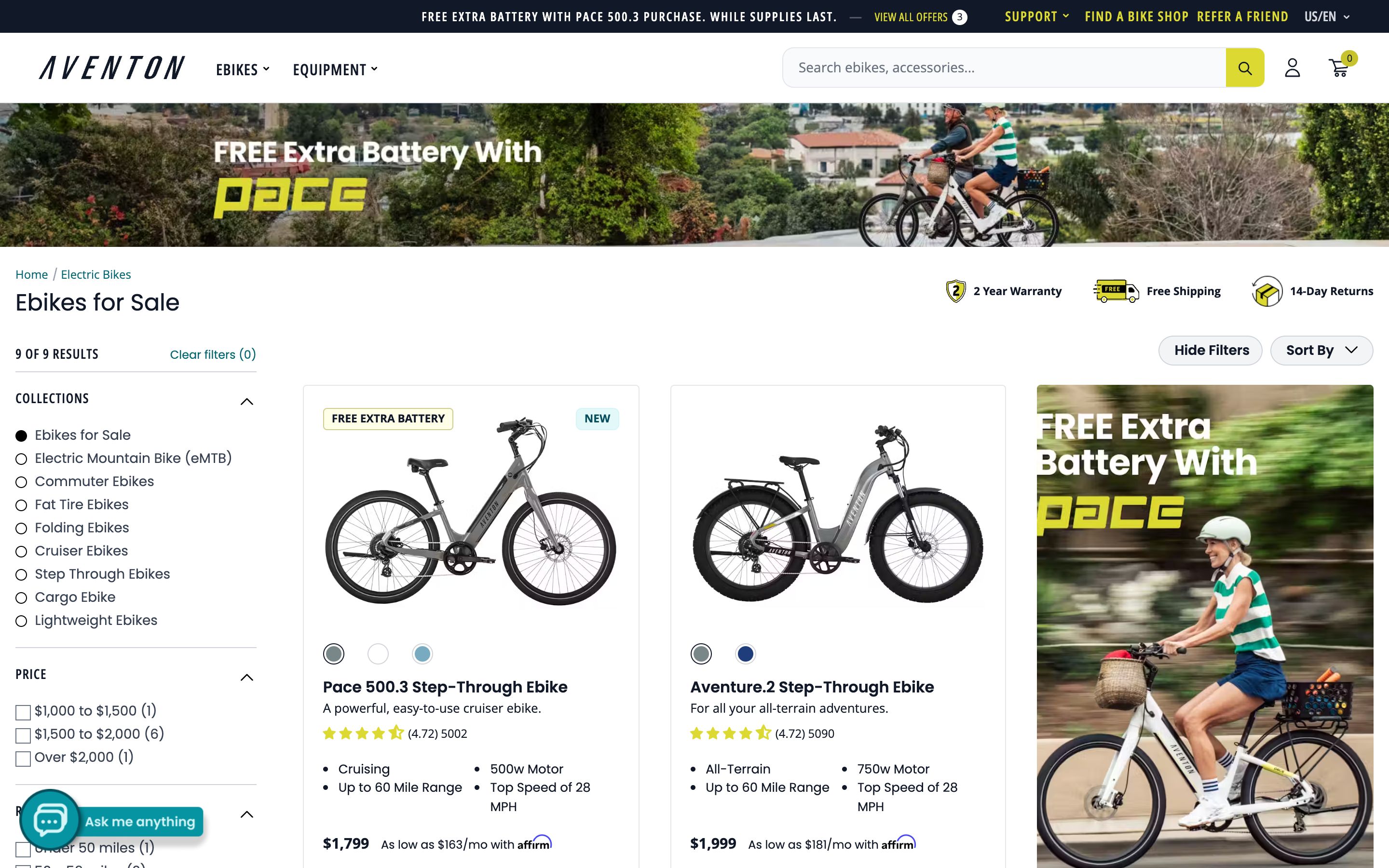Aventon - Best in Class Electric Bikes screenshot 3