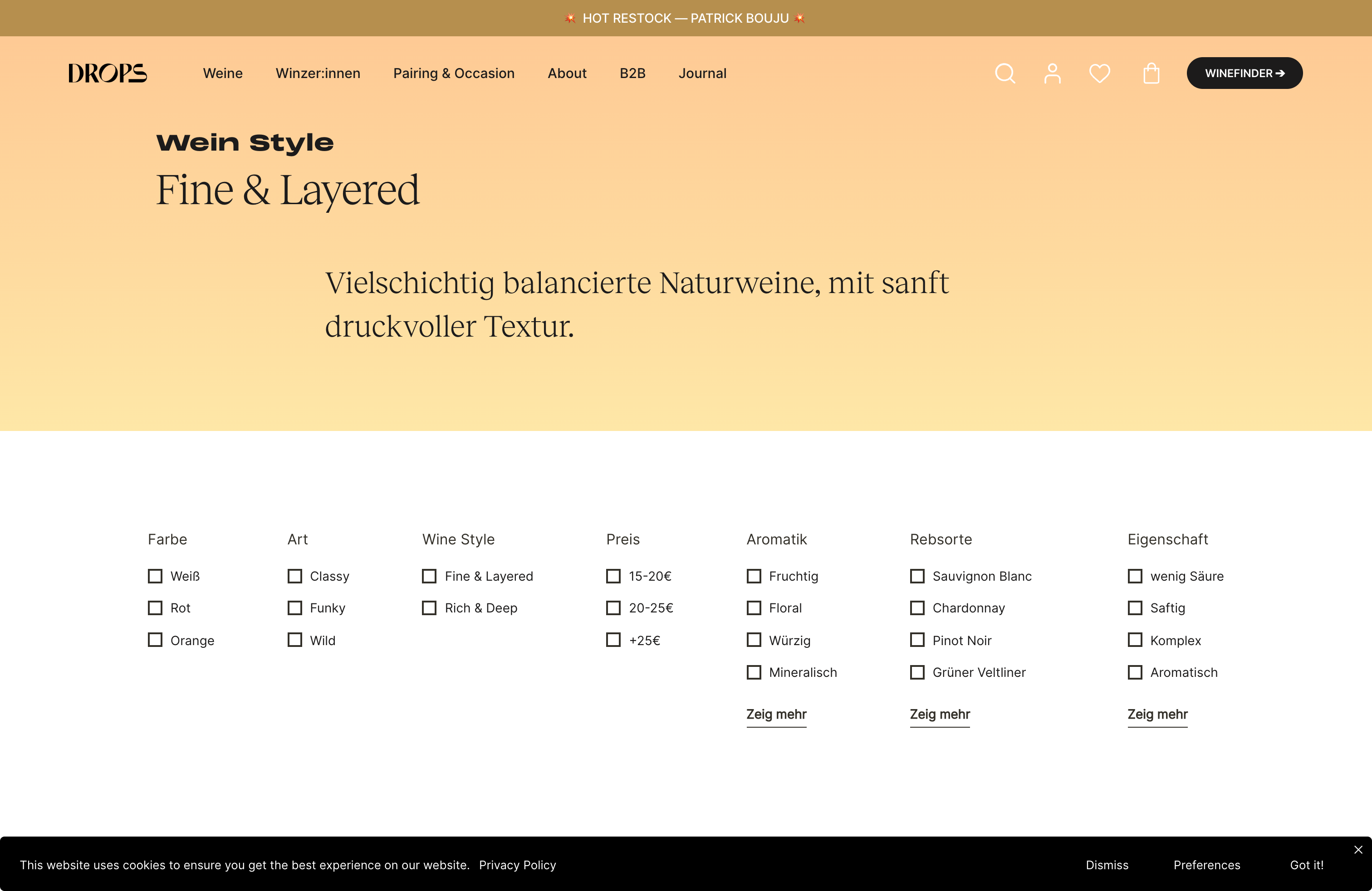 Drops Wine screenshot