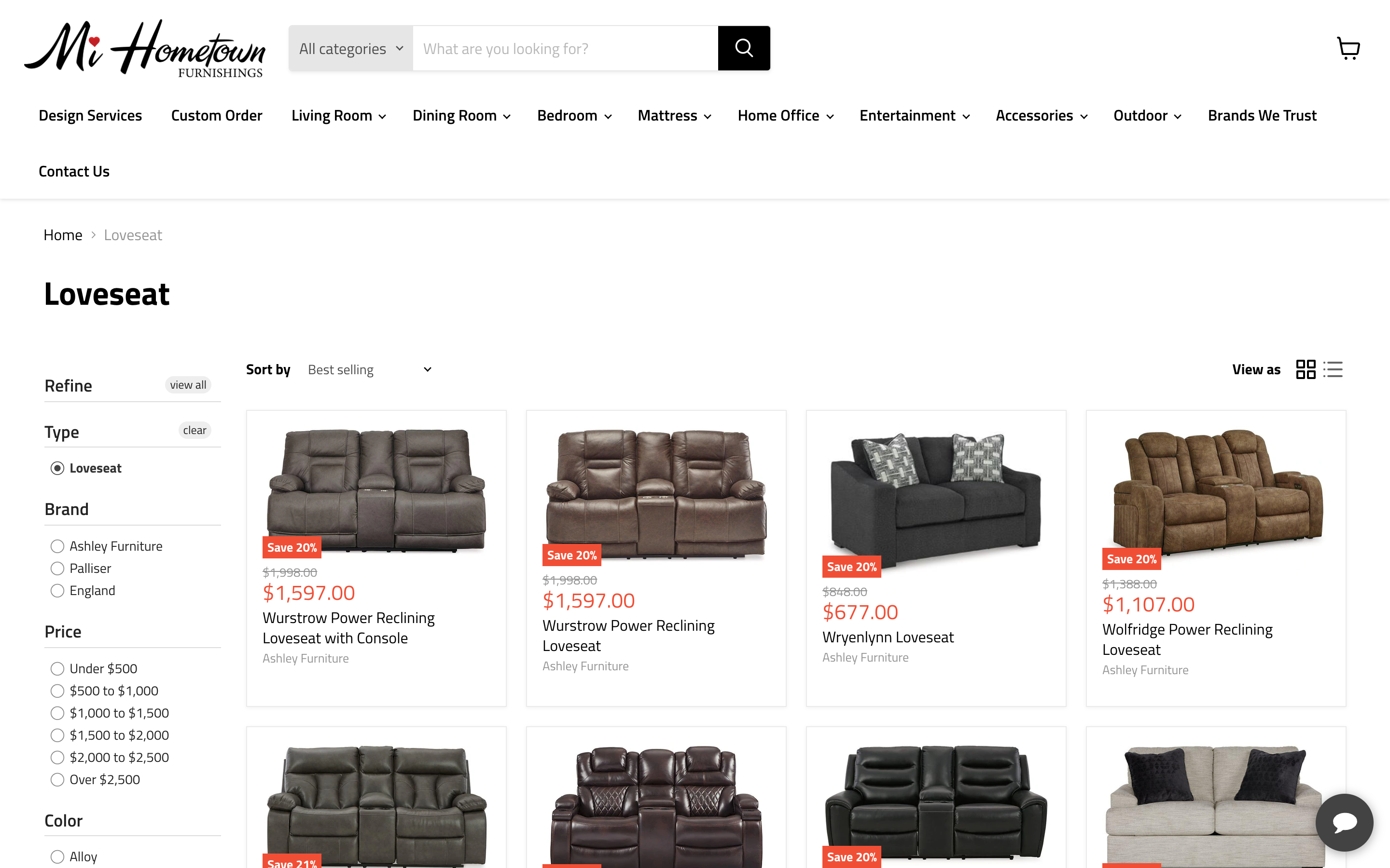 Comprehensive E-Commerce Platform Development for MI Hometown Furnishings