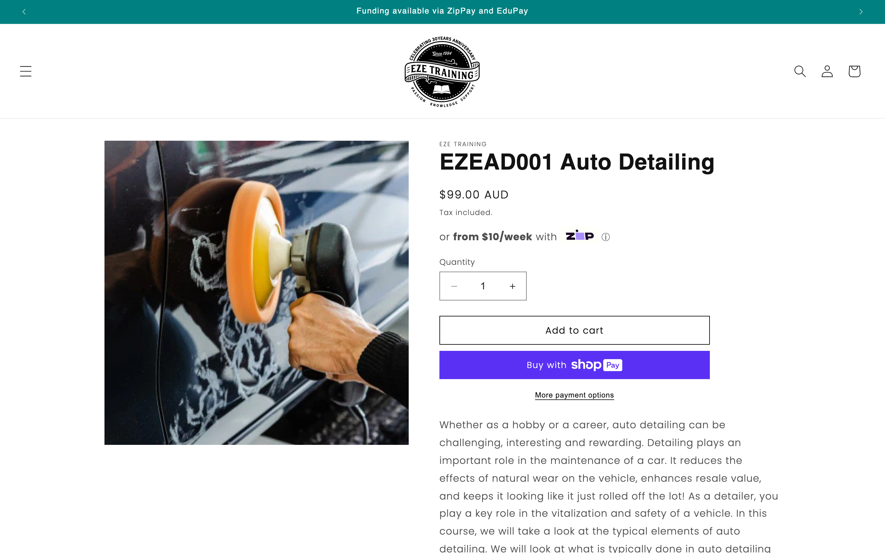 Eze Training, Courses, migration from WordPress screenshot 5