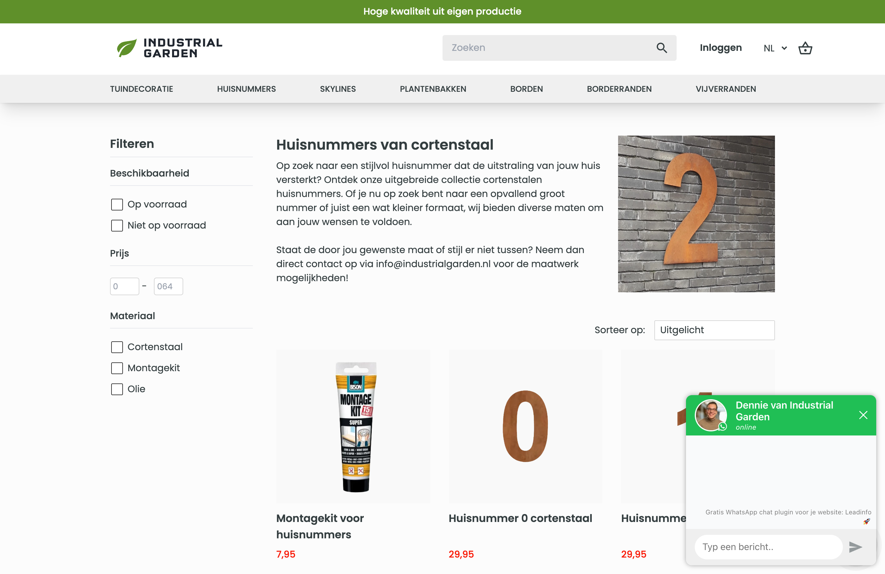 Design, development and online marketing for Industrial Garden screenshot 2