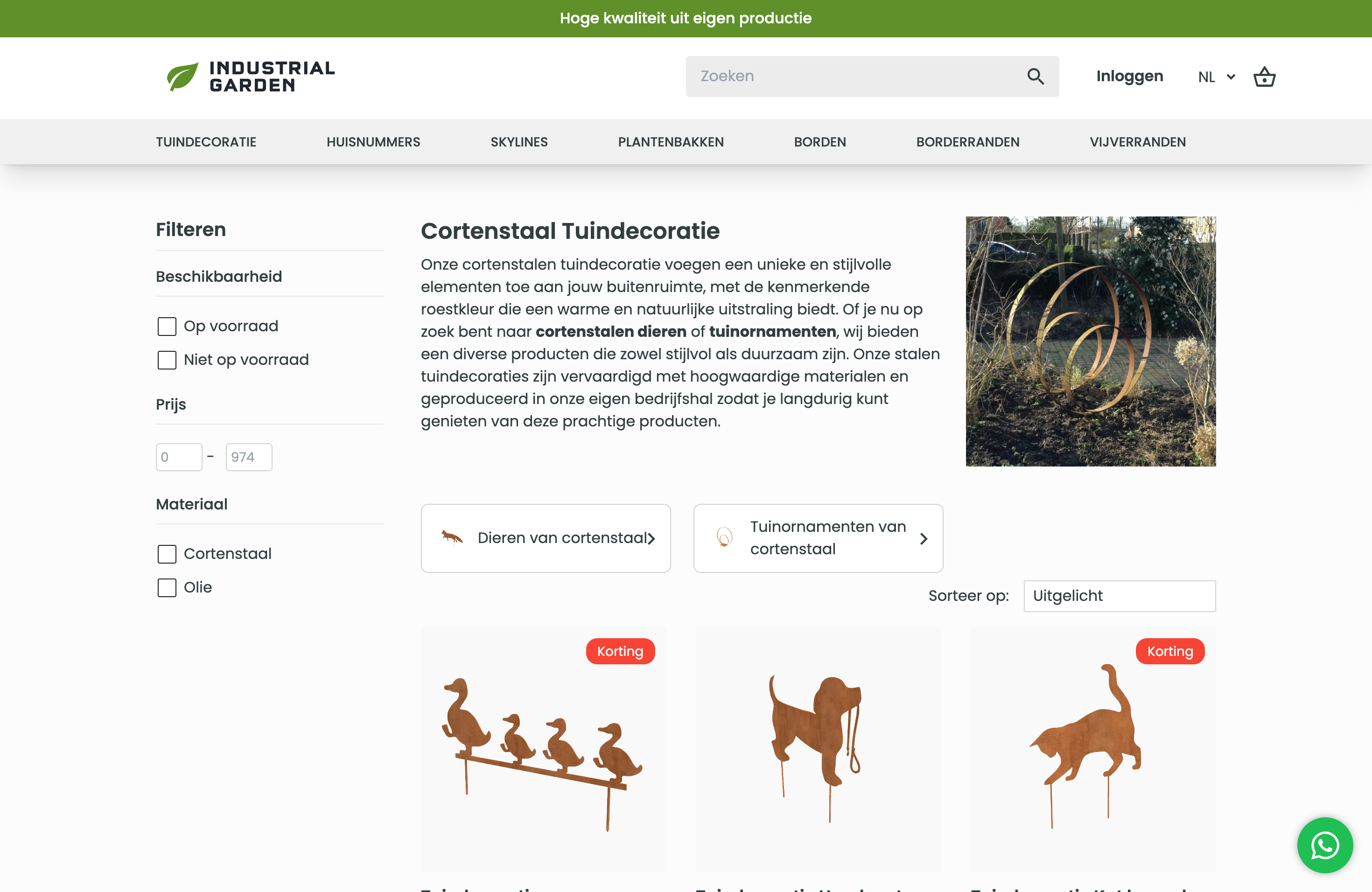 Custom Webshop Design, Development, and Marketing for Industrial Garden