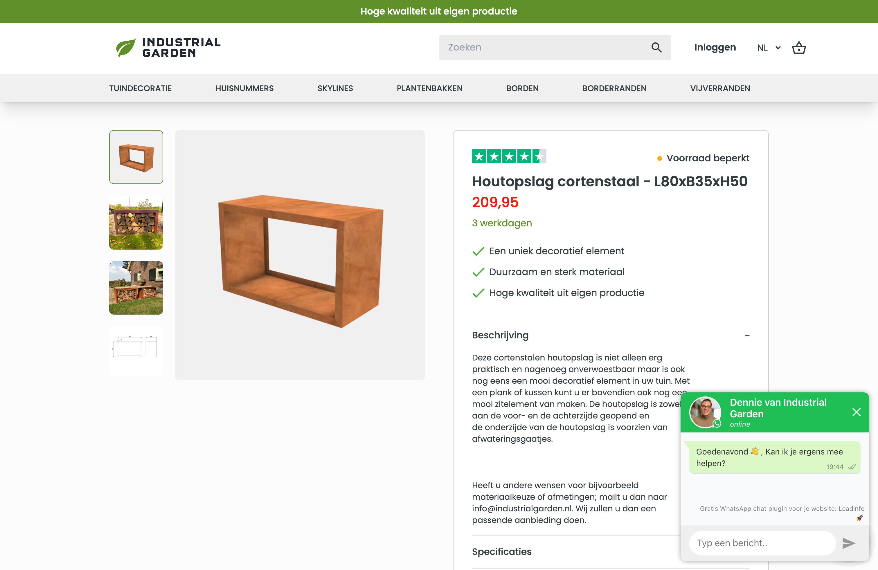 Design, development and online marketing for Industrial Garden screenshot 4