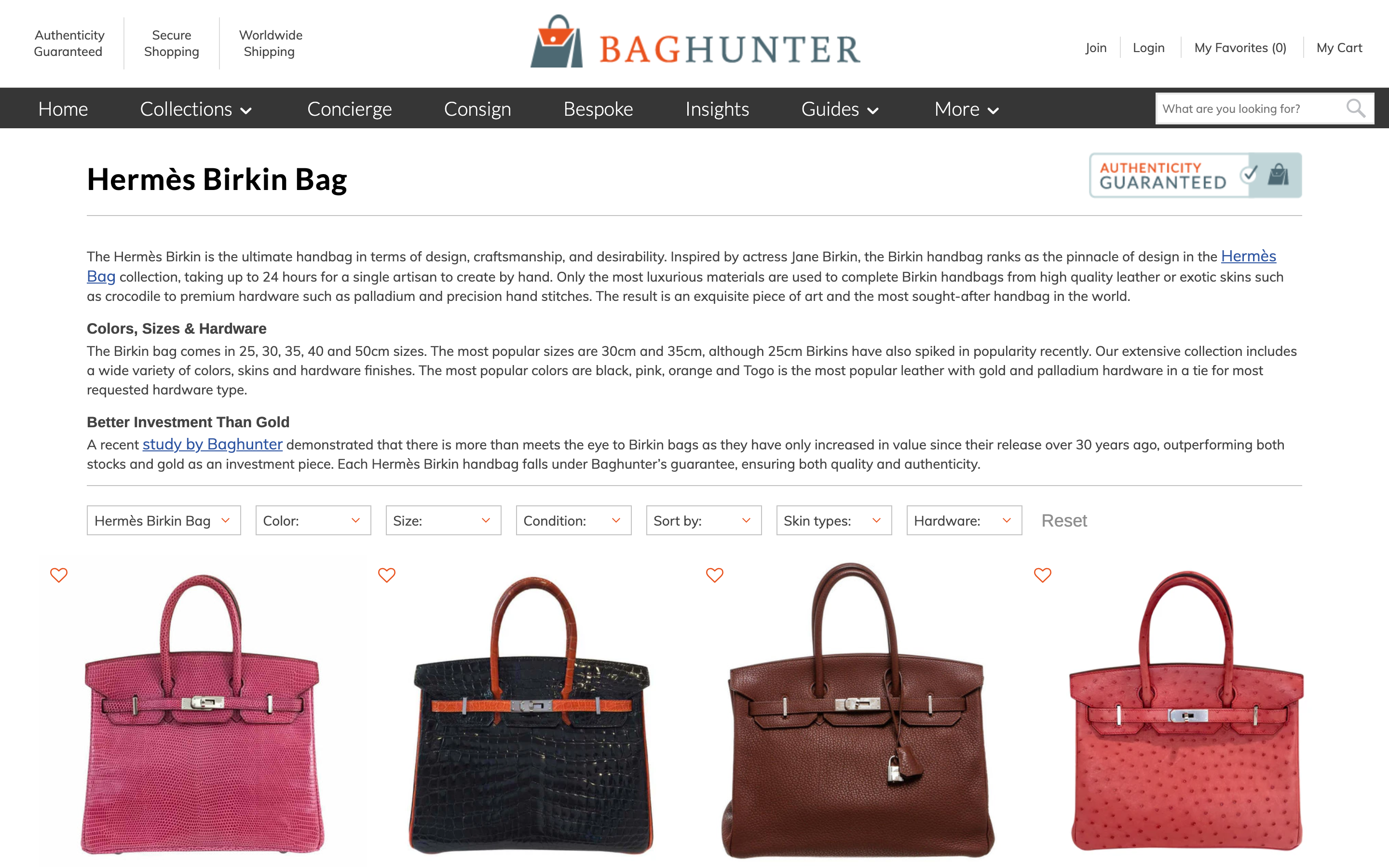 baghunter.com screenshot 2