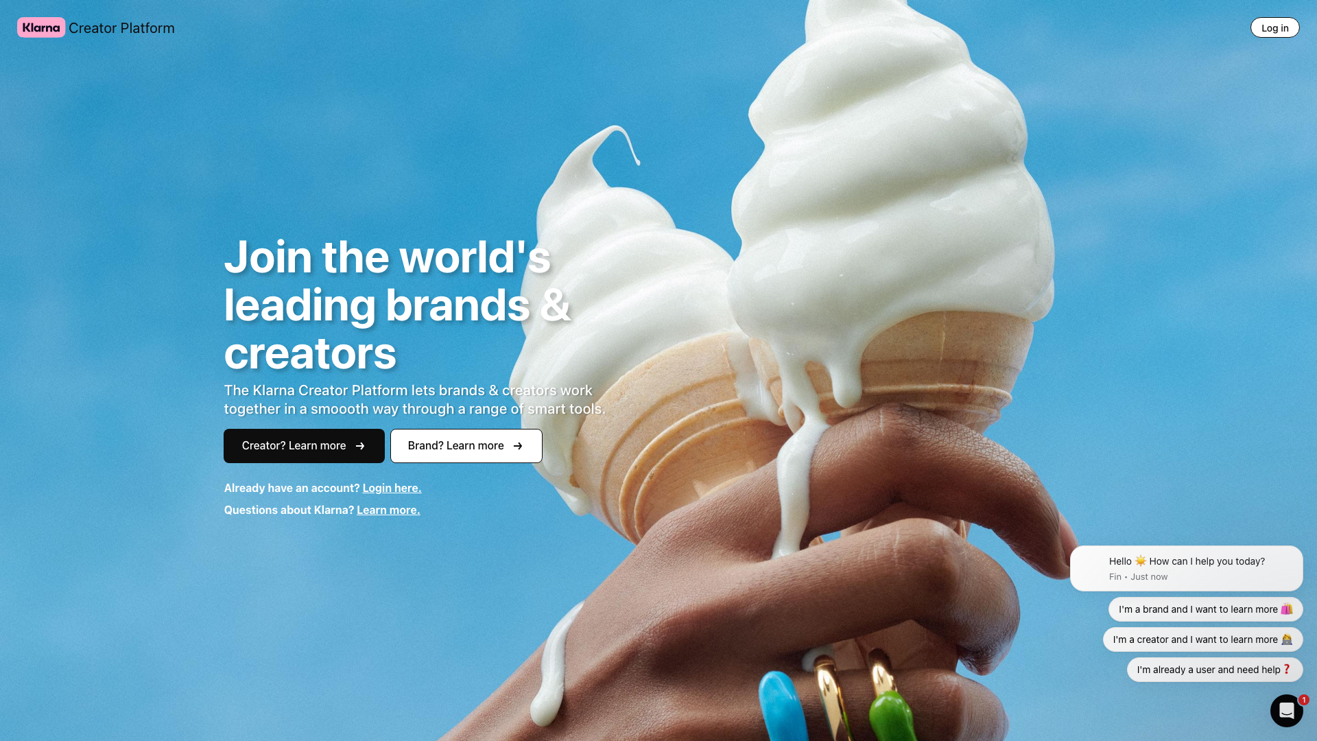 Klarna Creator Platform: shopify-app screenshot