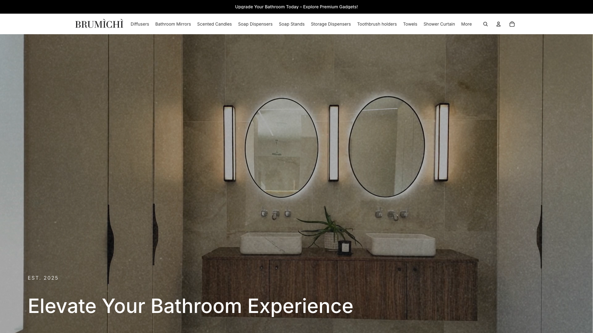 Brumichi: Luxury Bathroom Store Design & UX Architecture screenshot