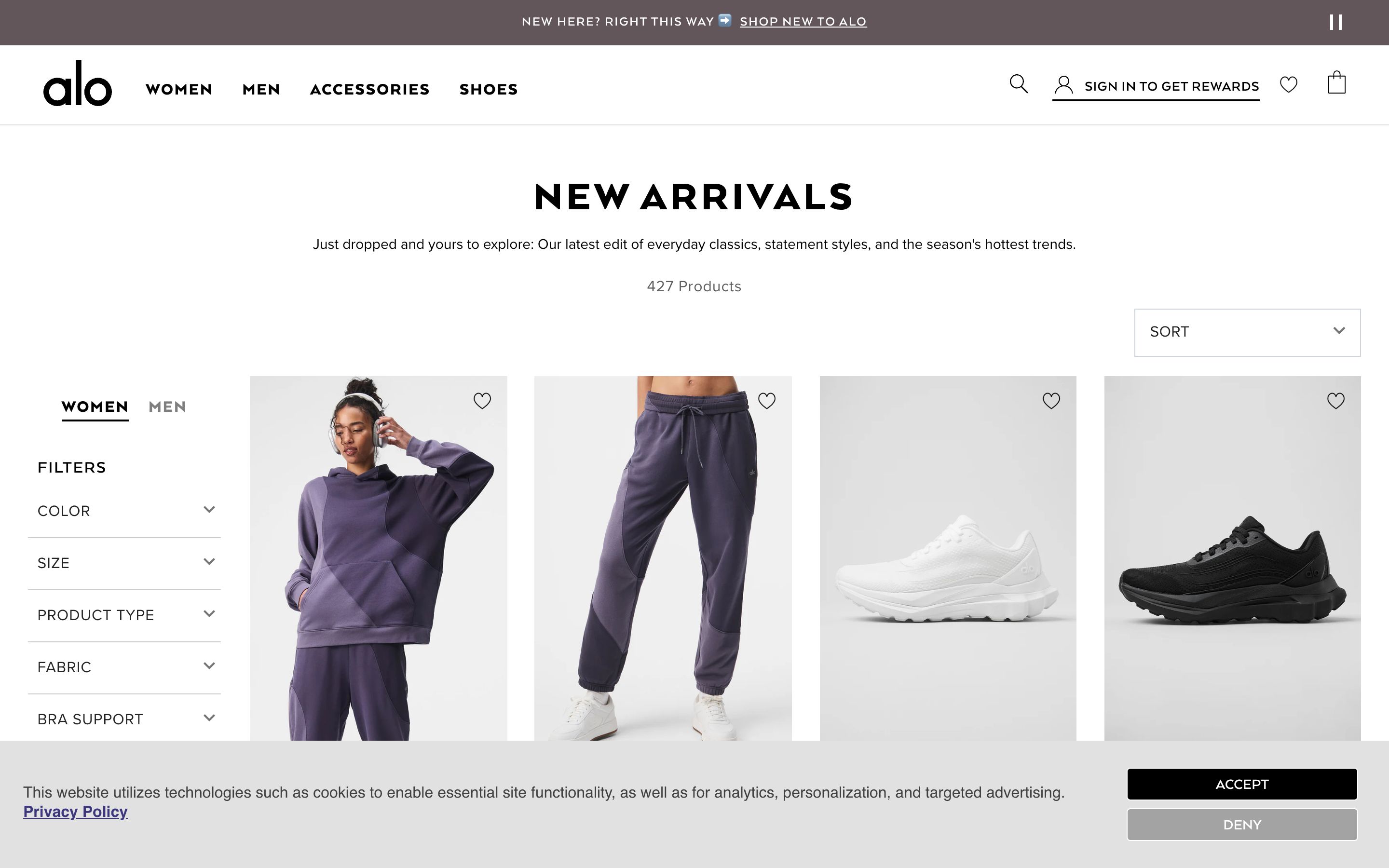 Shopify Trendy Fashion Aloyoga Websites By Grizify screenshot 2