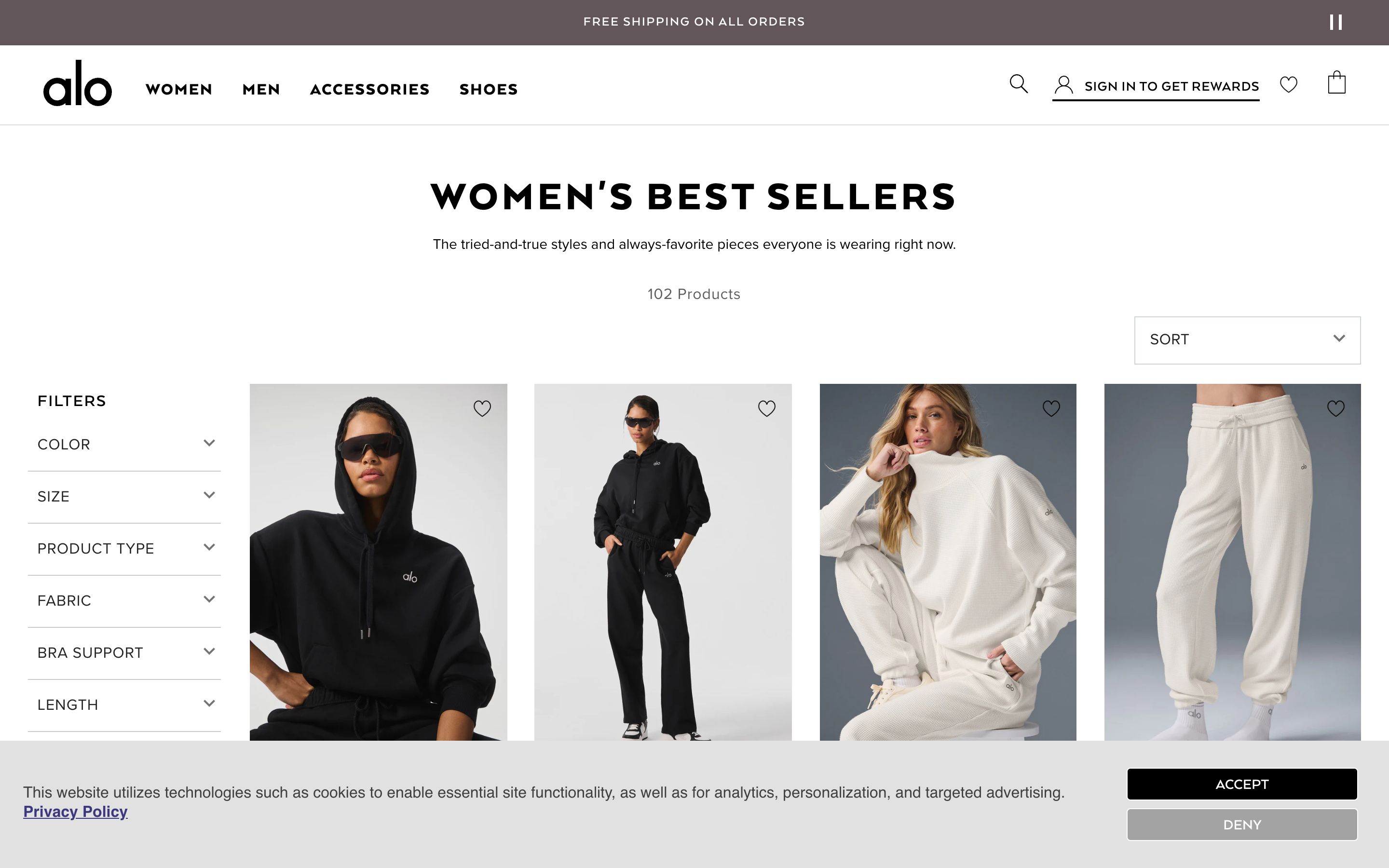Shopify Trendy Fashion Aloyoga Websites By Grizify screenshot 3