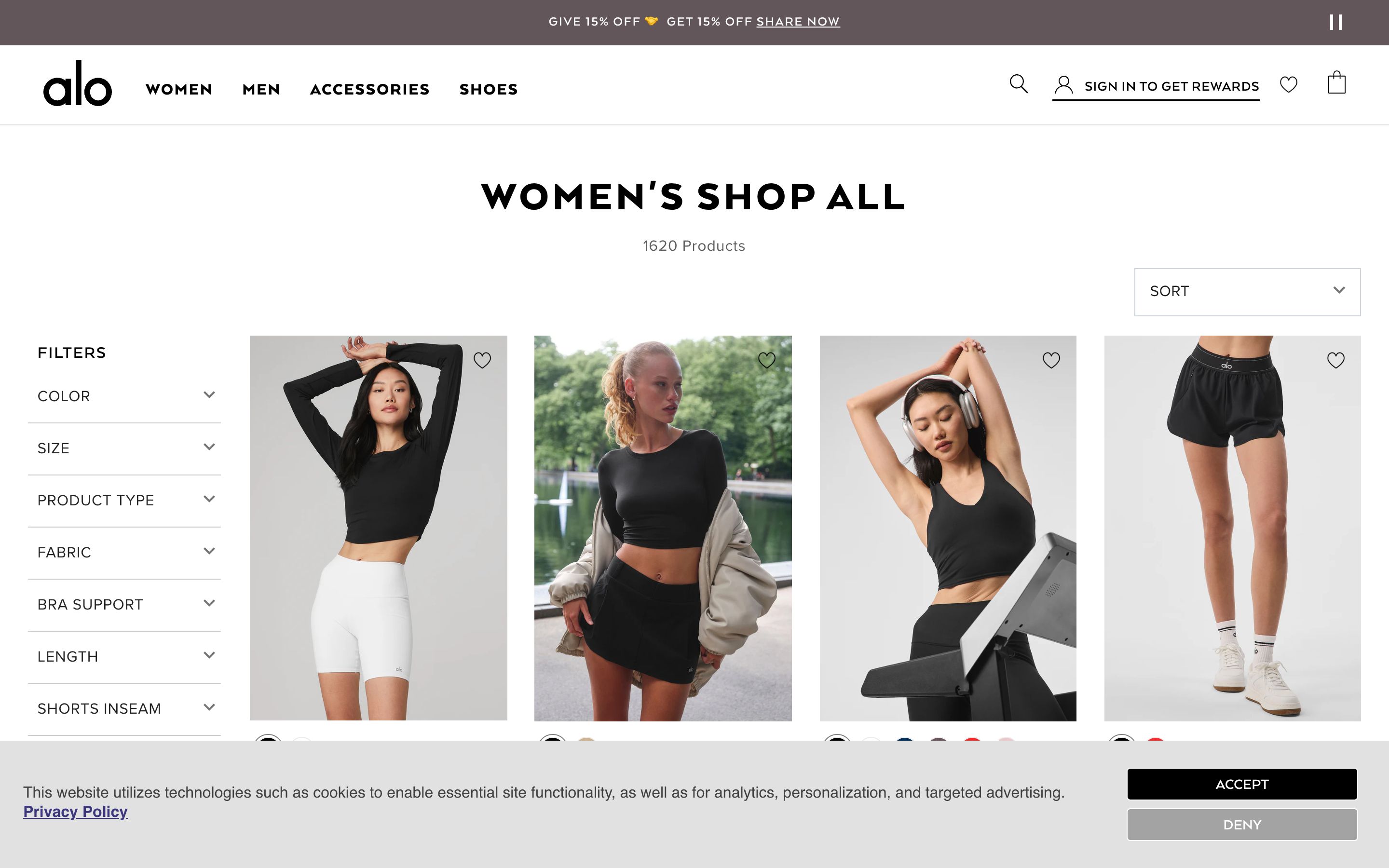 Shopify Trendy Fashion Aloyoga Websites By Grizify screenshot