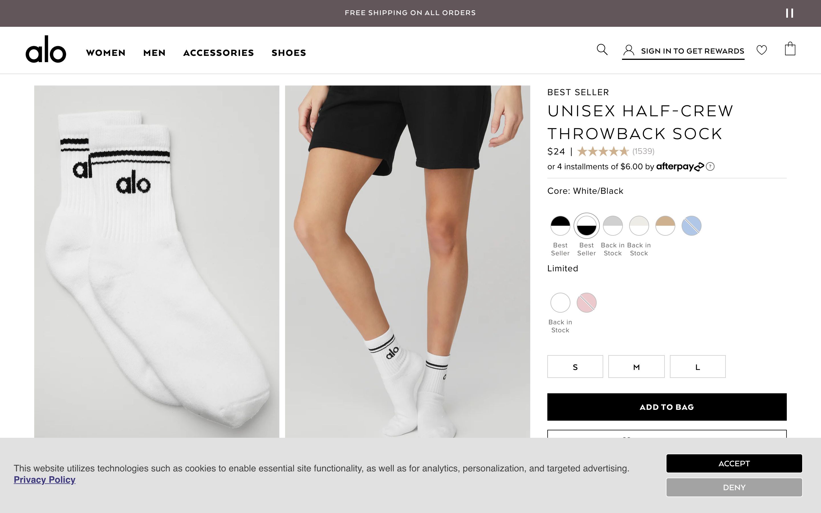 Shopify Trendy Fashion Aloyoga Websites By Grizify screenshot 5