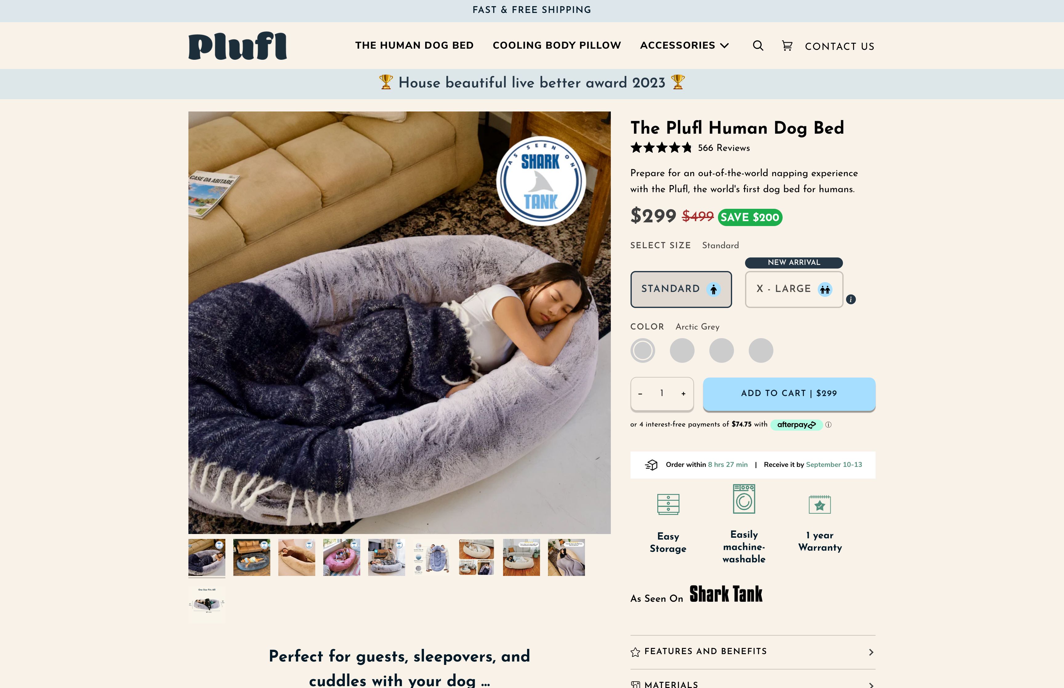 Our Client Went Onto Shark Tank! Plufl - Dog Bed for Humans screenshot 3