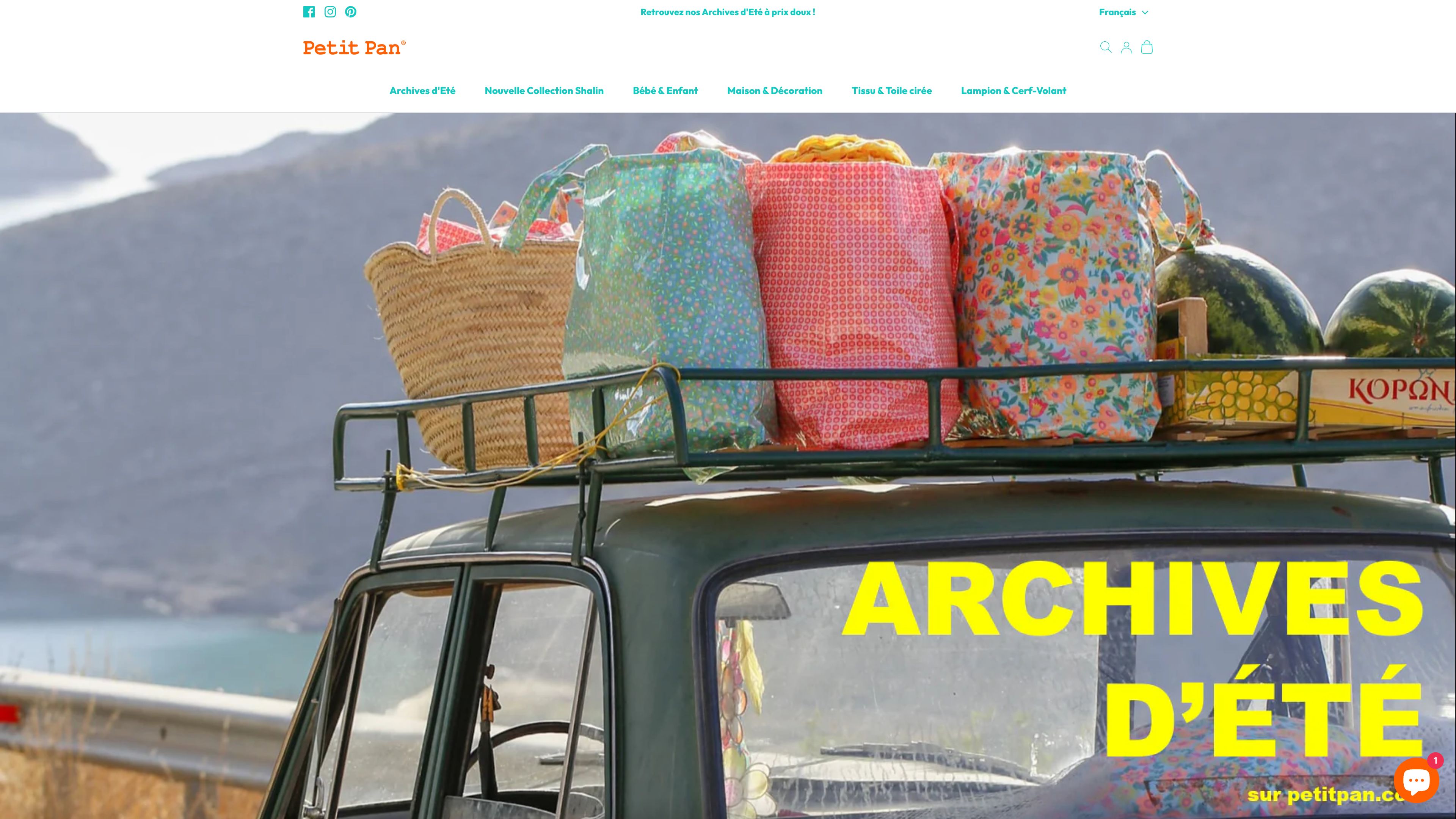 Site de décorations et textiles B2C/B2B Shopify Plus screenshot