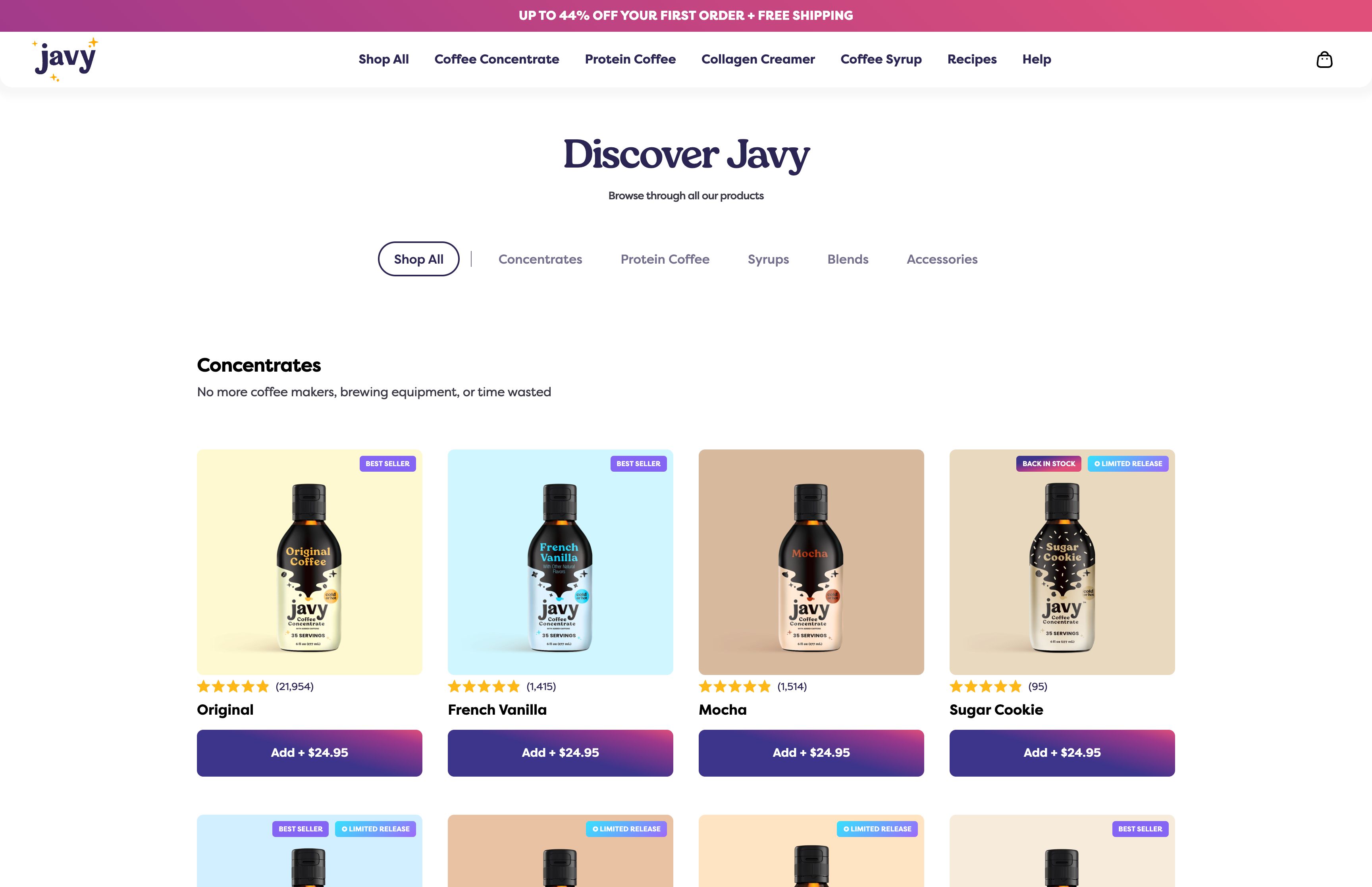 Javy Coffee - Theme Customization screenshot