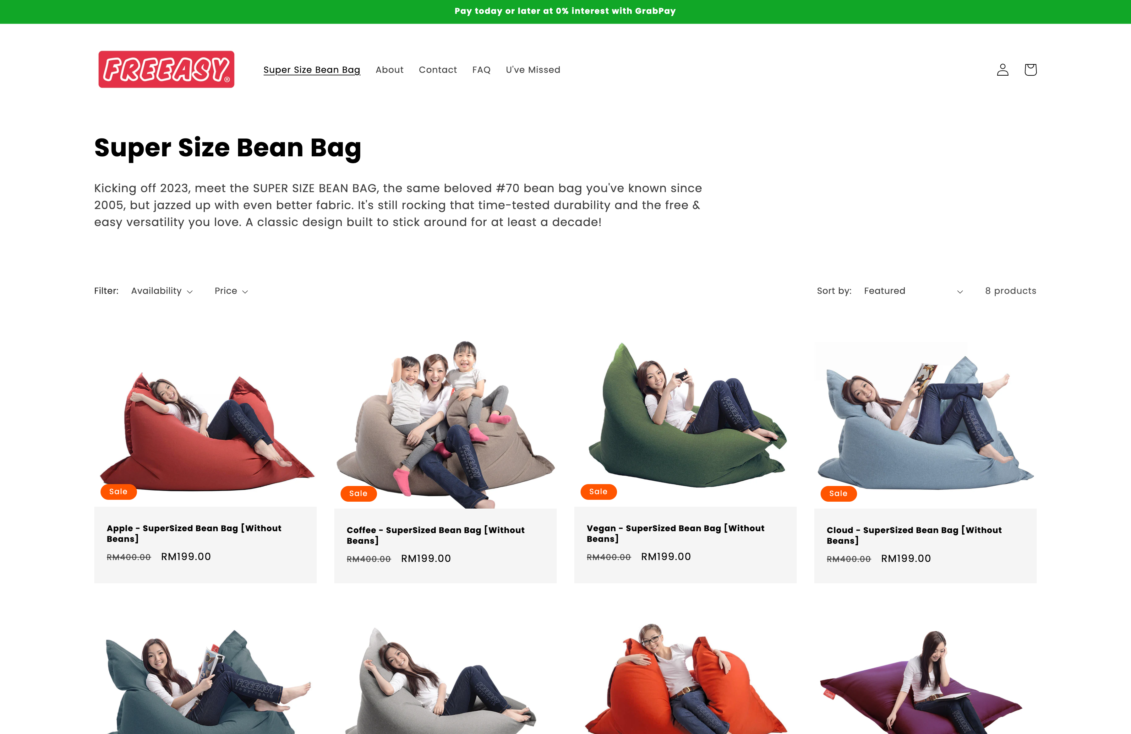 The 1st Bean Bag Brand in Malaysia Chose Our eCommerce Web Development screenshot