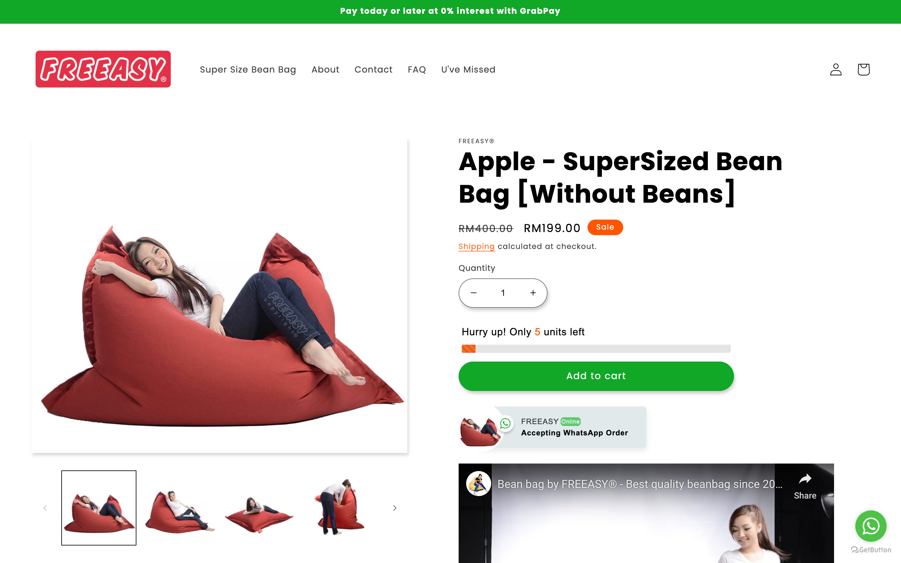 The 1st Bean Bag Brand in Malaysia Chose Our eCommerce Web Development screenshot 4