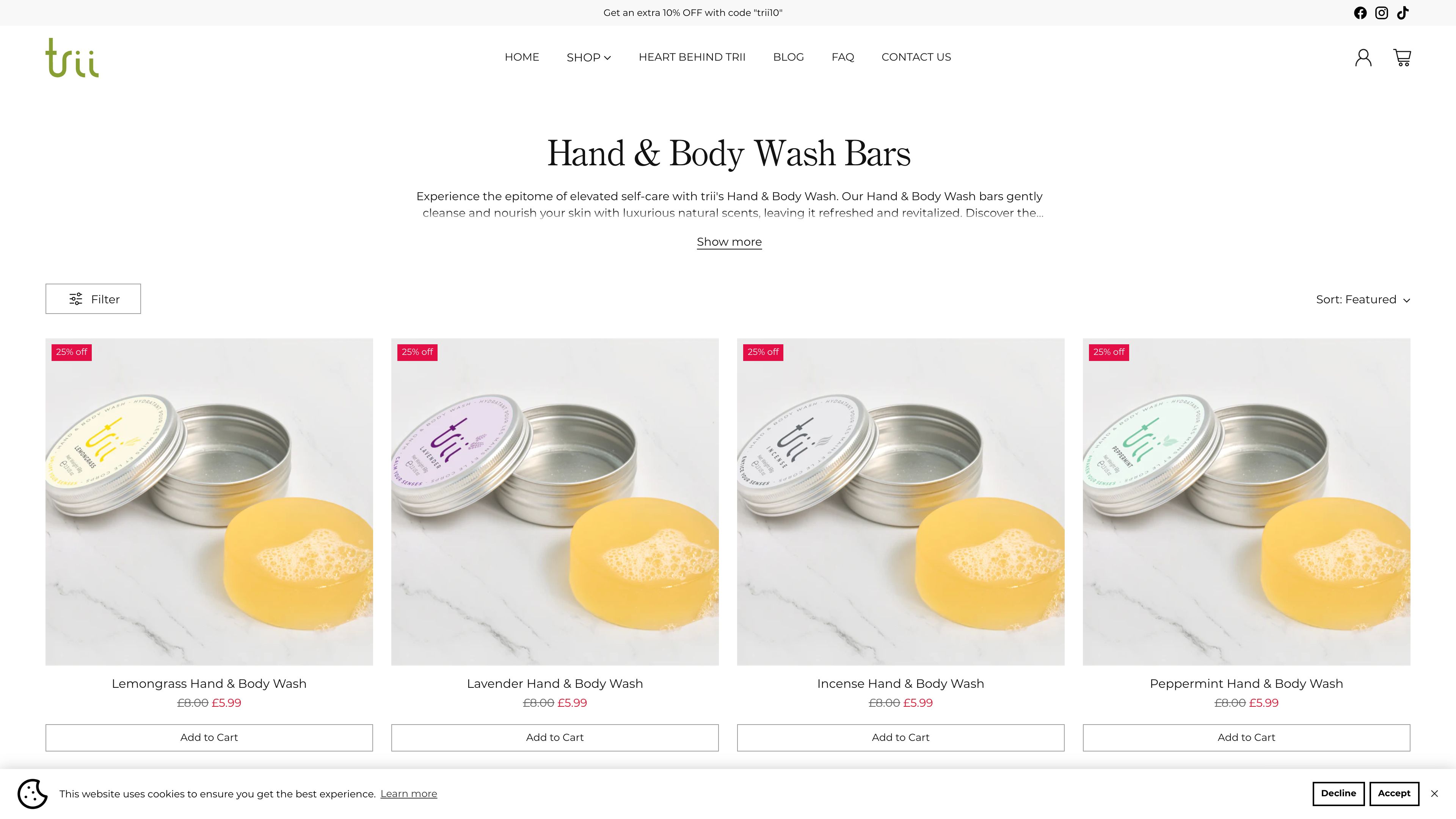 Trii Website Migration and Shopify Store Build screenshot 2