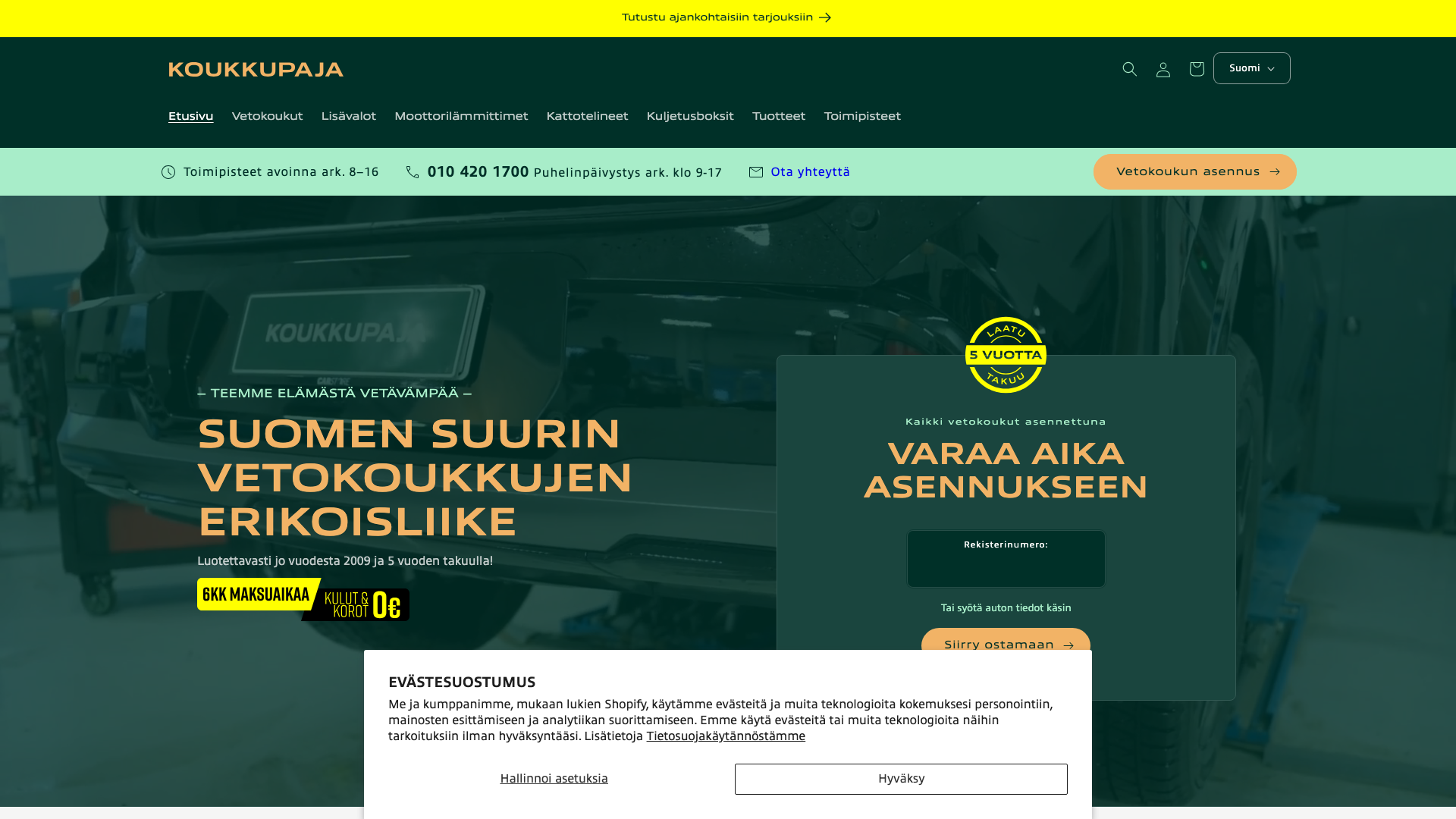 Koukkupaja – Tow Bars, Auxiliary Lights & Transport Solutions