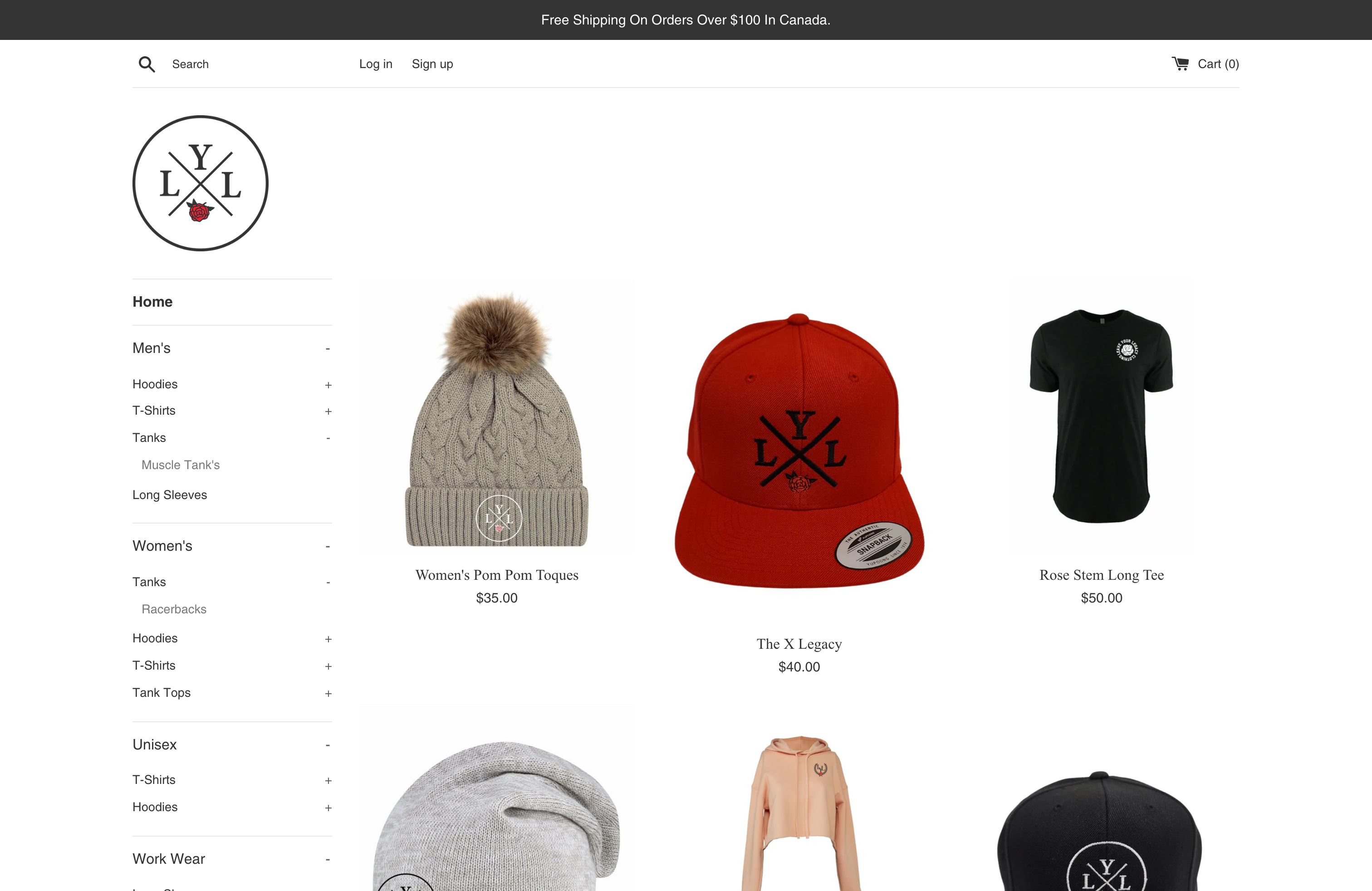 Professional Shopify Store Redesign for Leave Your Legacy Clothing