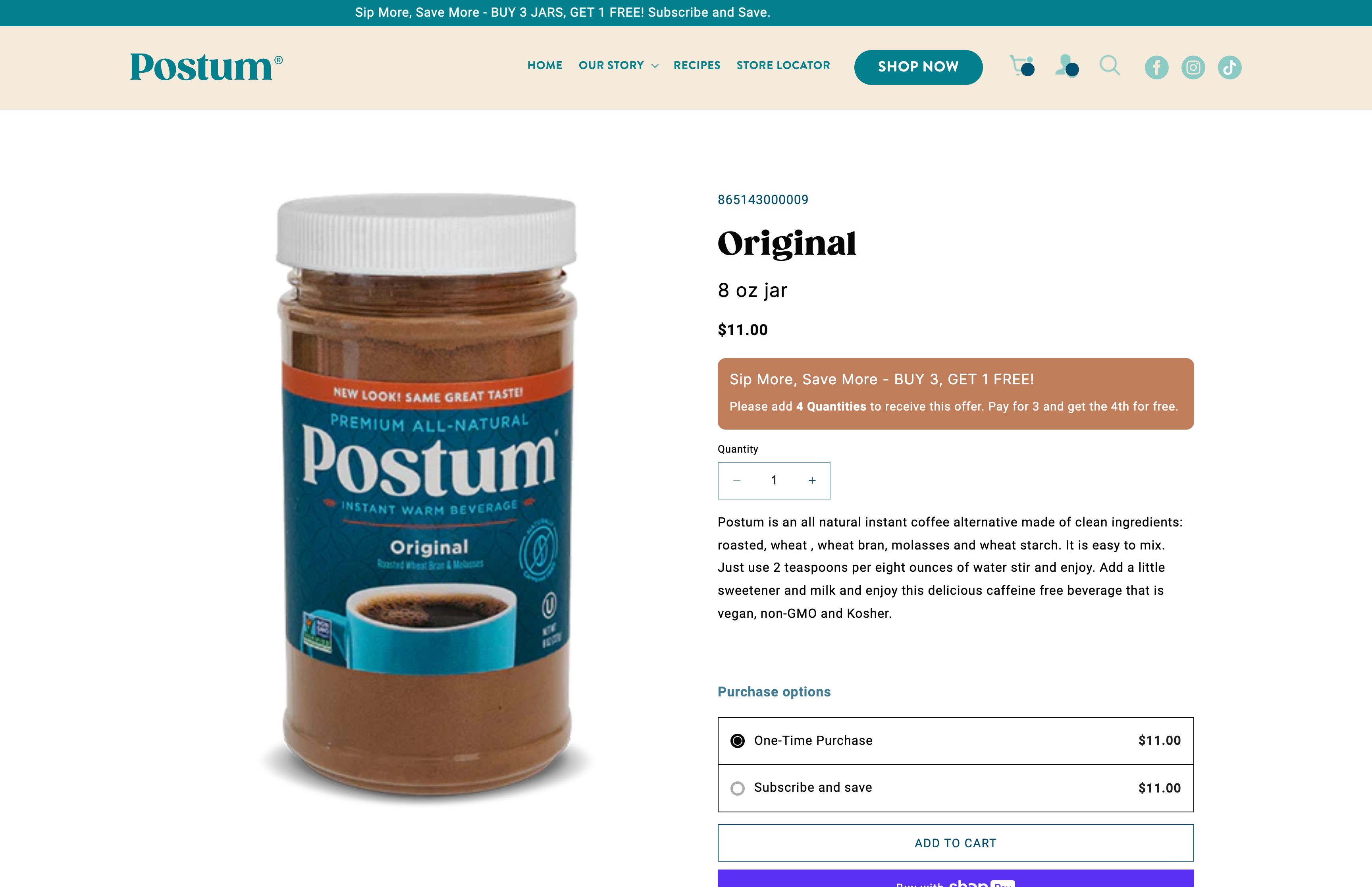 Postum Beverage screenshot 2