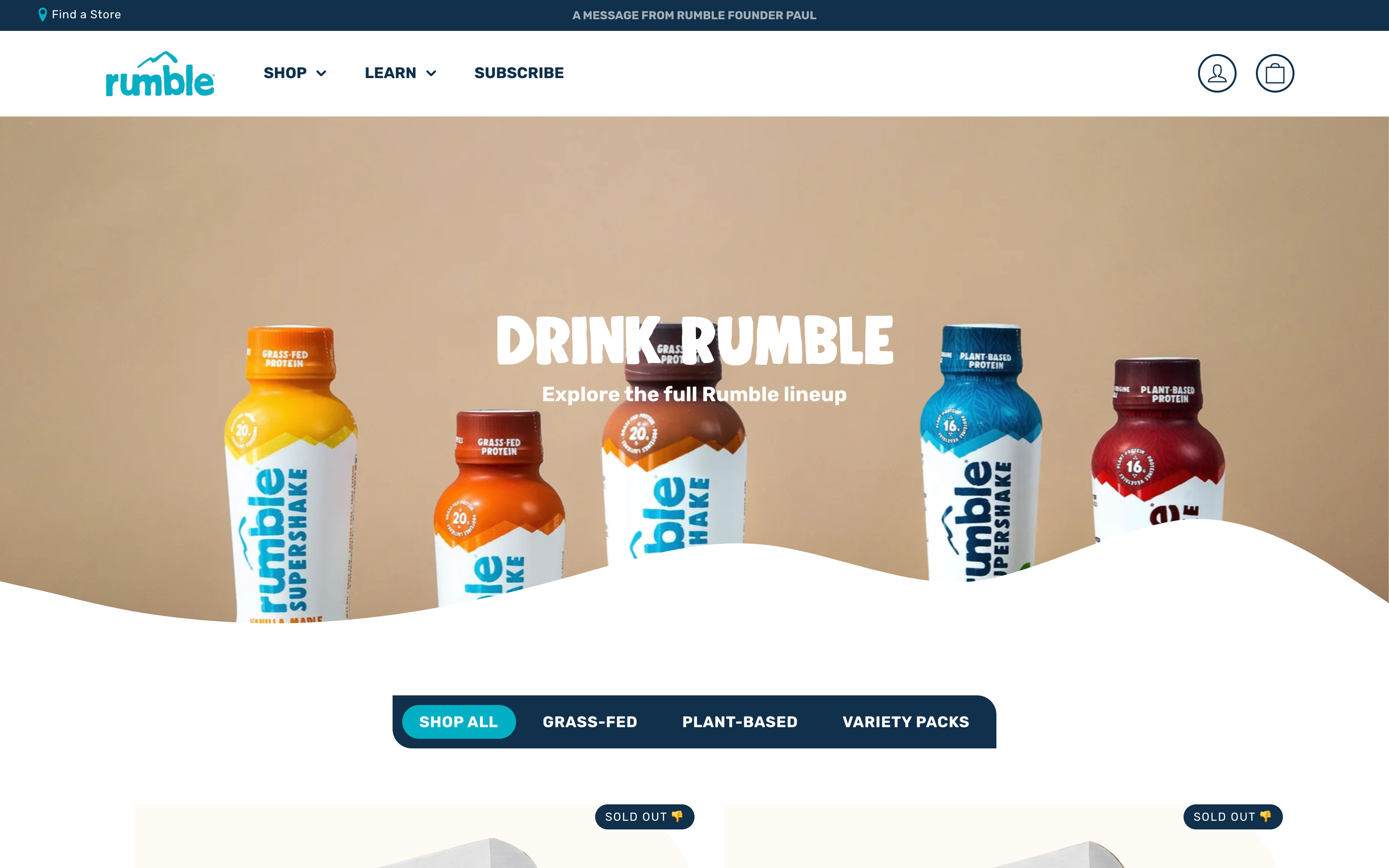 Ecommerce Store Redesign for Rumble Supershake: Custom Theme Development & Consulting
