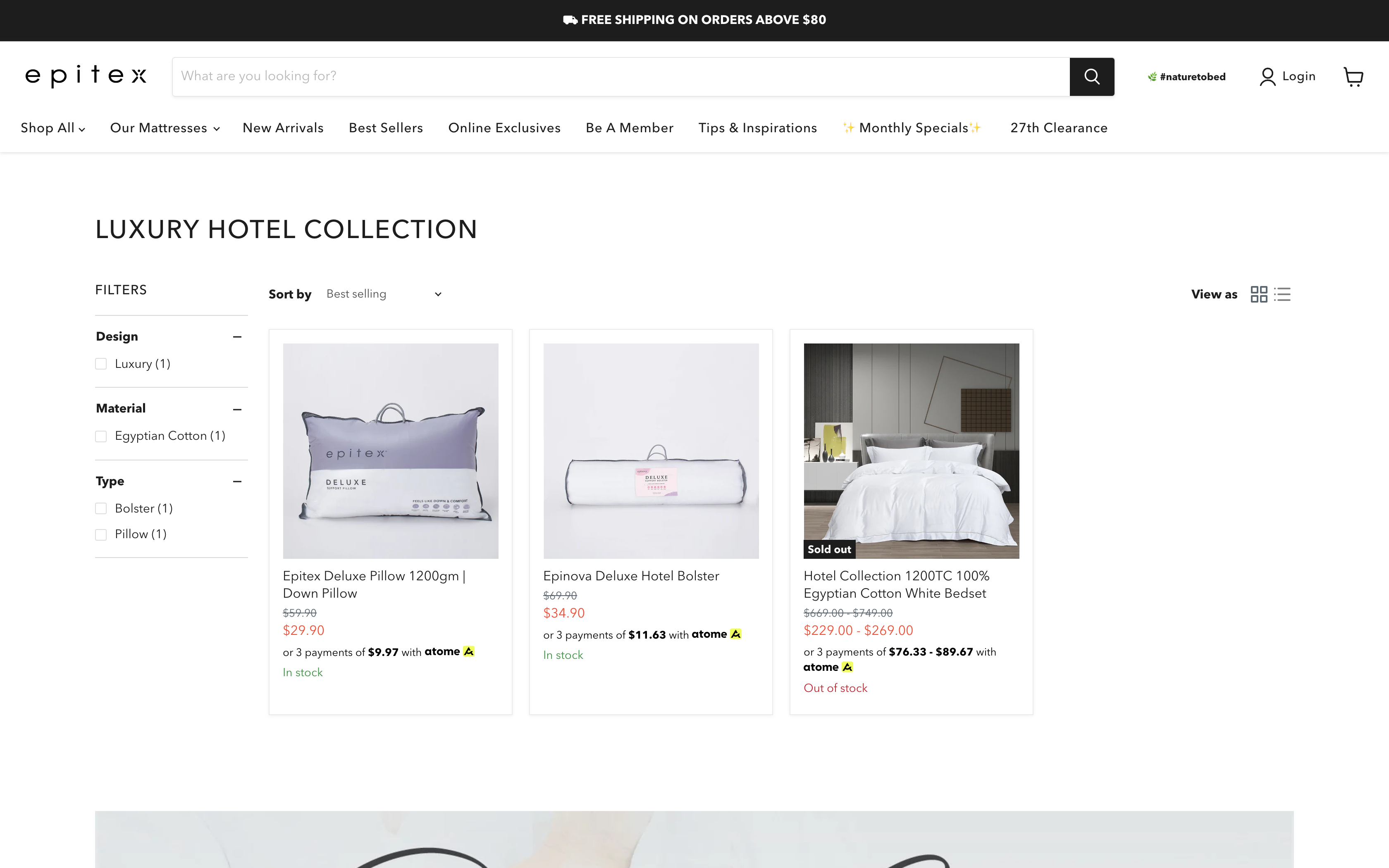 Enhancing Epitex's Shopify Plus Website for Luxury Bedding