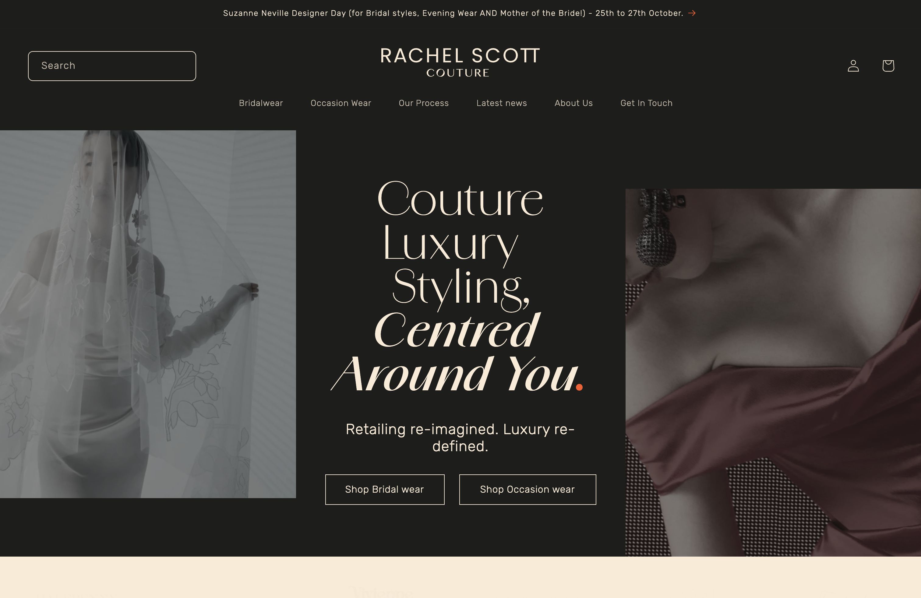 Consolidated Shopify Store Design for Rachel Scott Couture