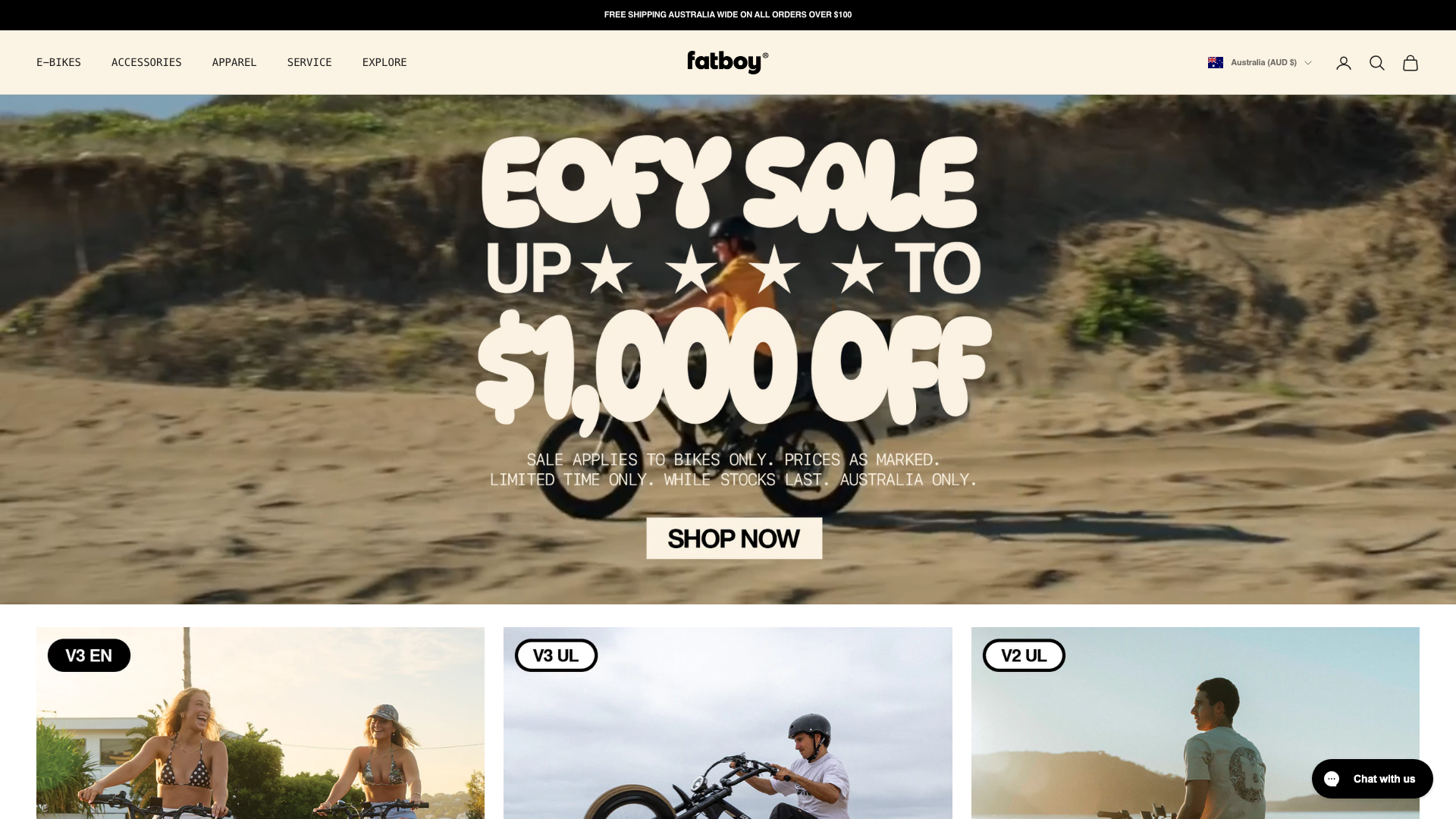 Shopify E-Bike Store Development – Fatboy Bikes Australia