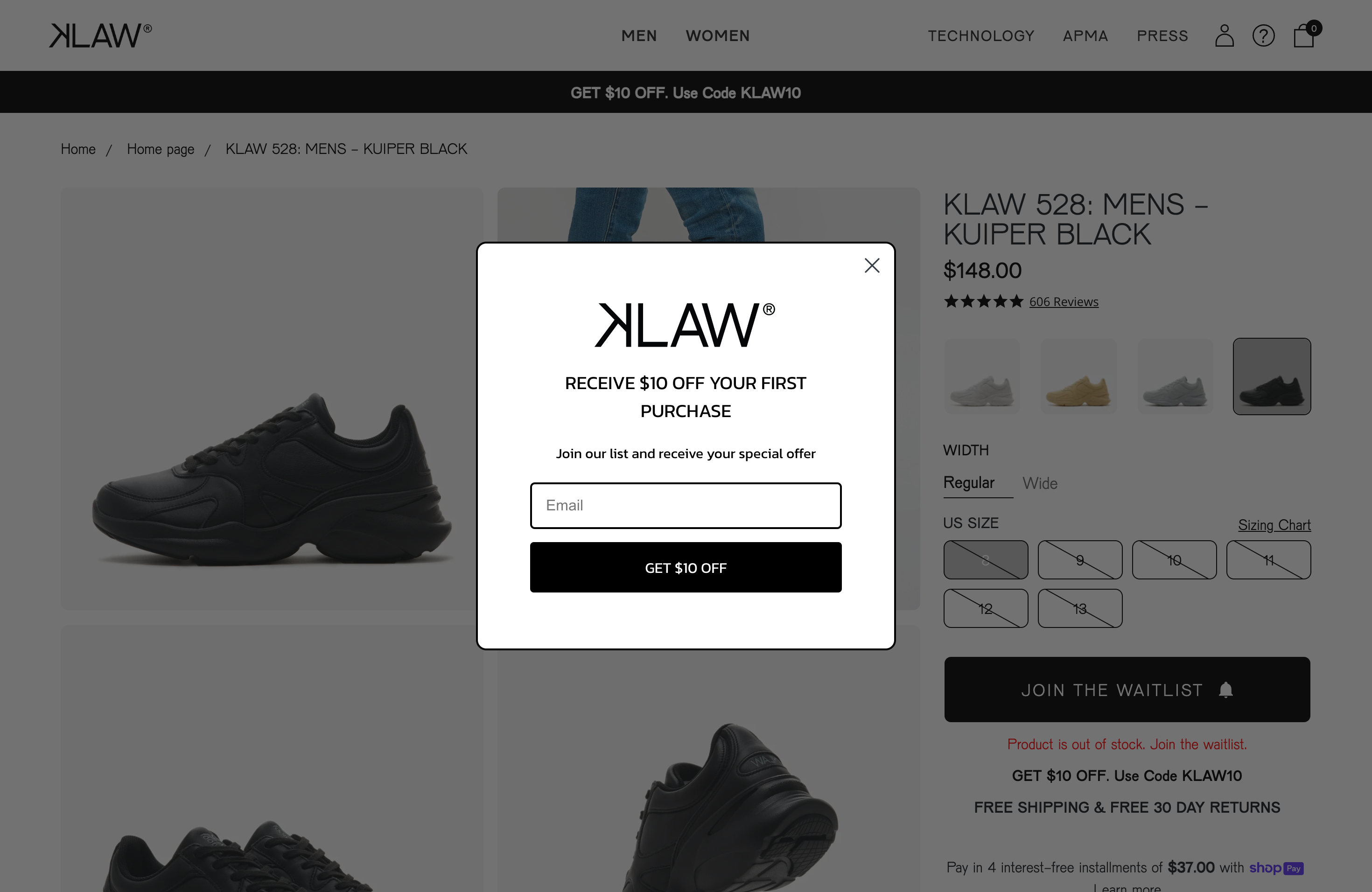 Custom Shopify Build for KLAW Footwear: Launching a Design-Forward Walking Sneaker