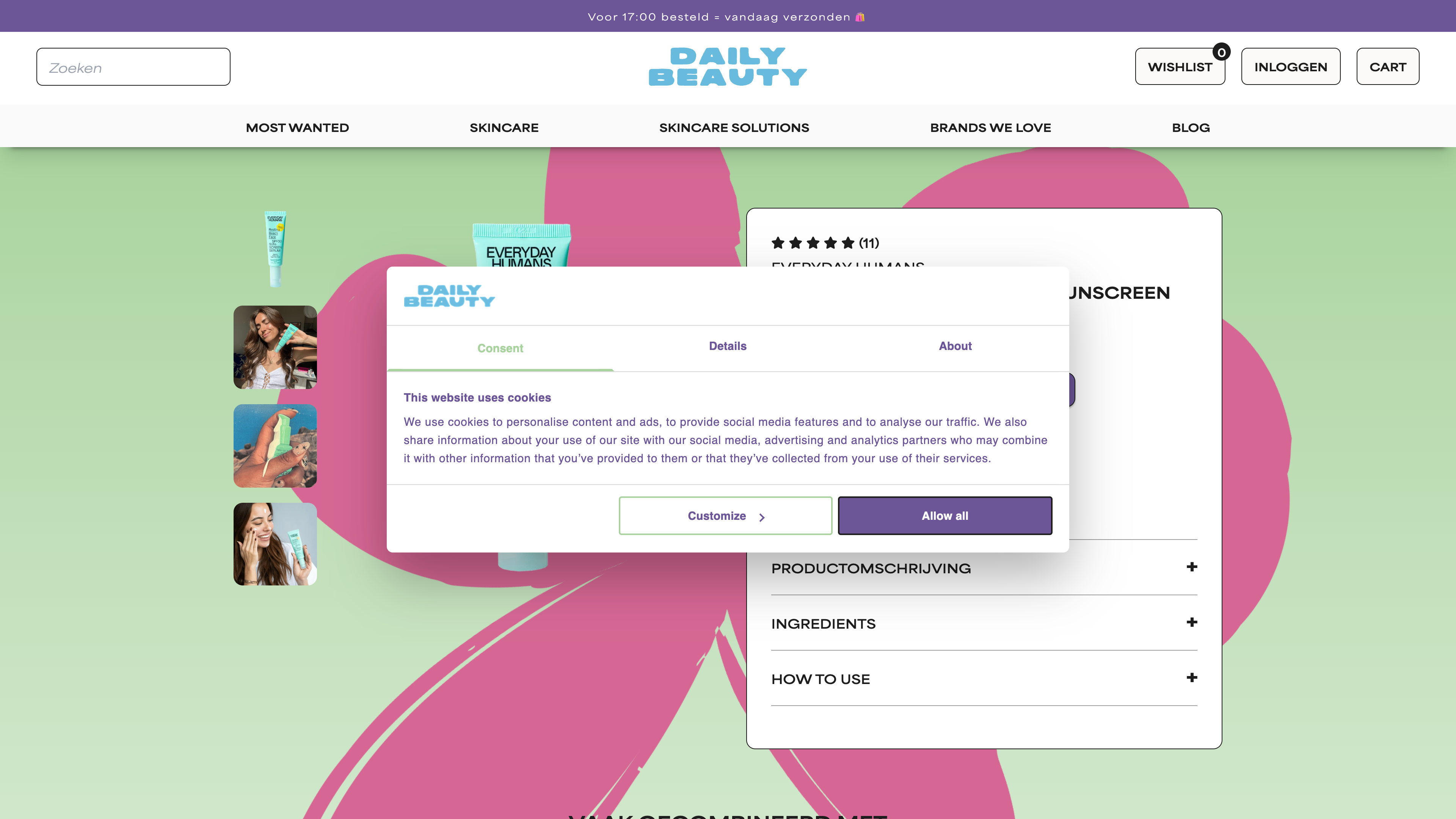 A unique custom webshop for Daily Beauty - Your skincare sidekick screenshot 4