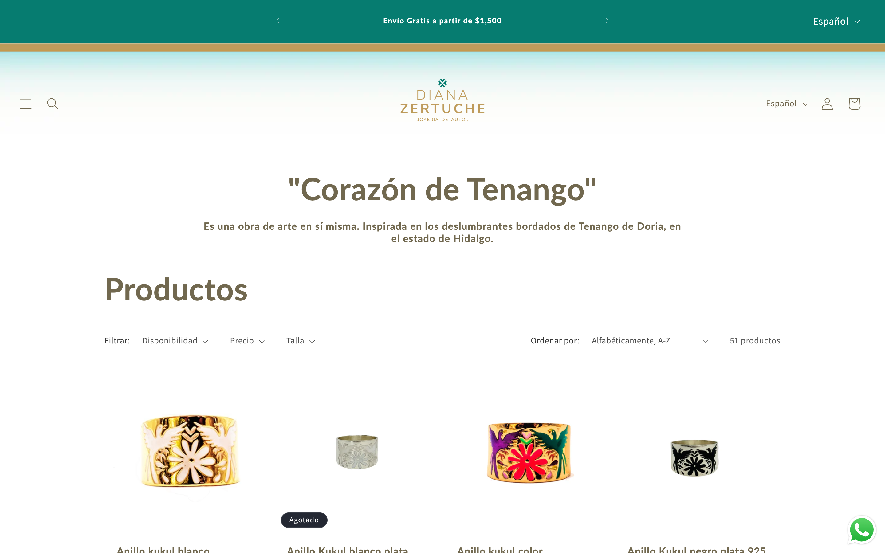 Diana Zertuche joyería de autor screenshot