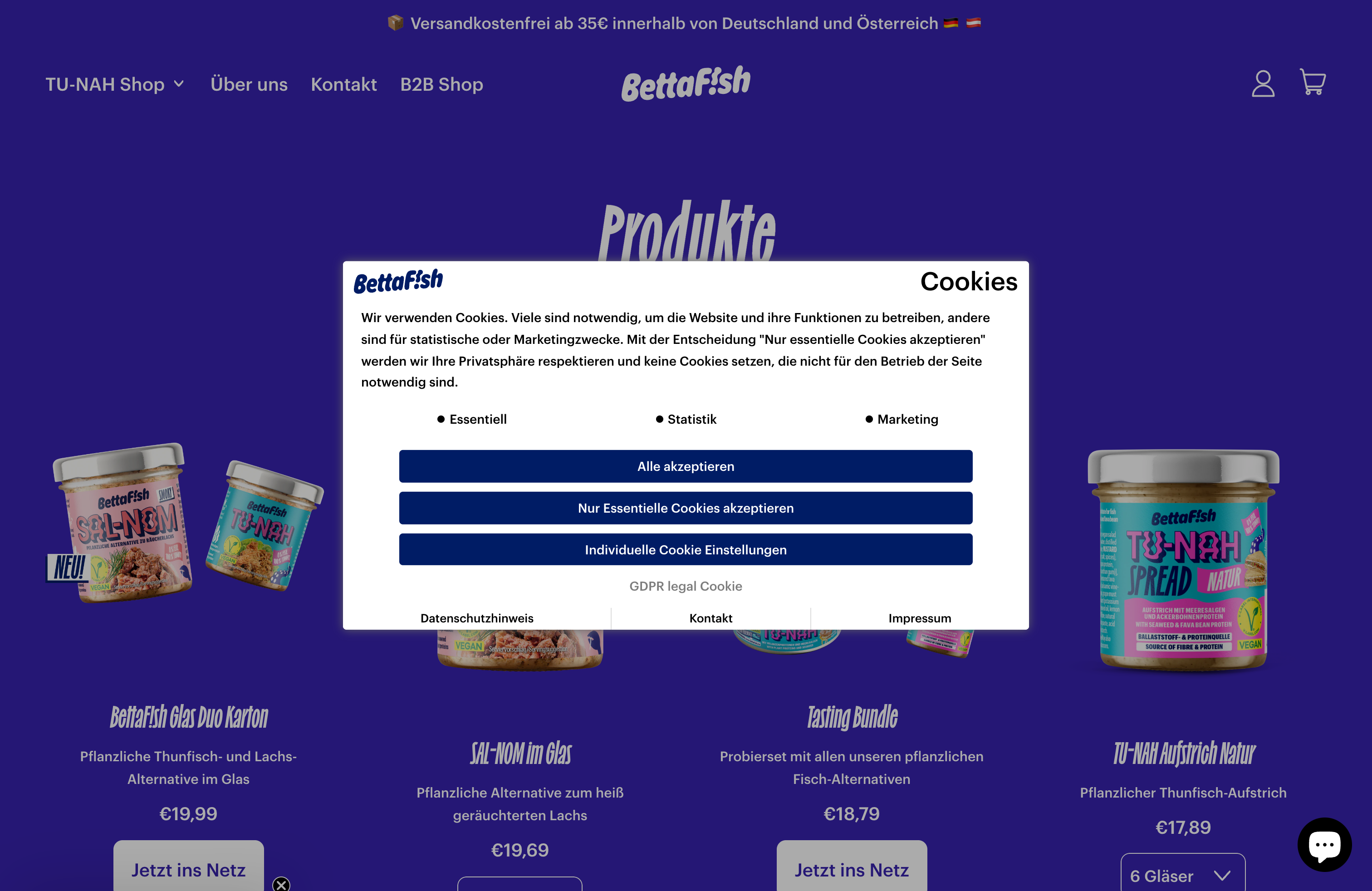 Bettafish screenshot