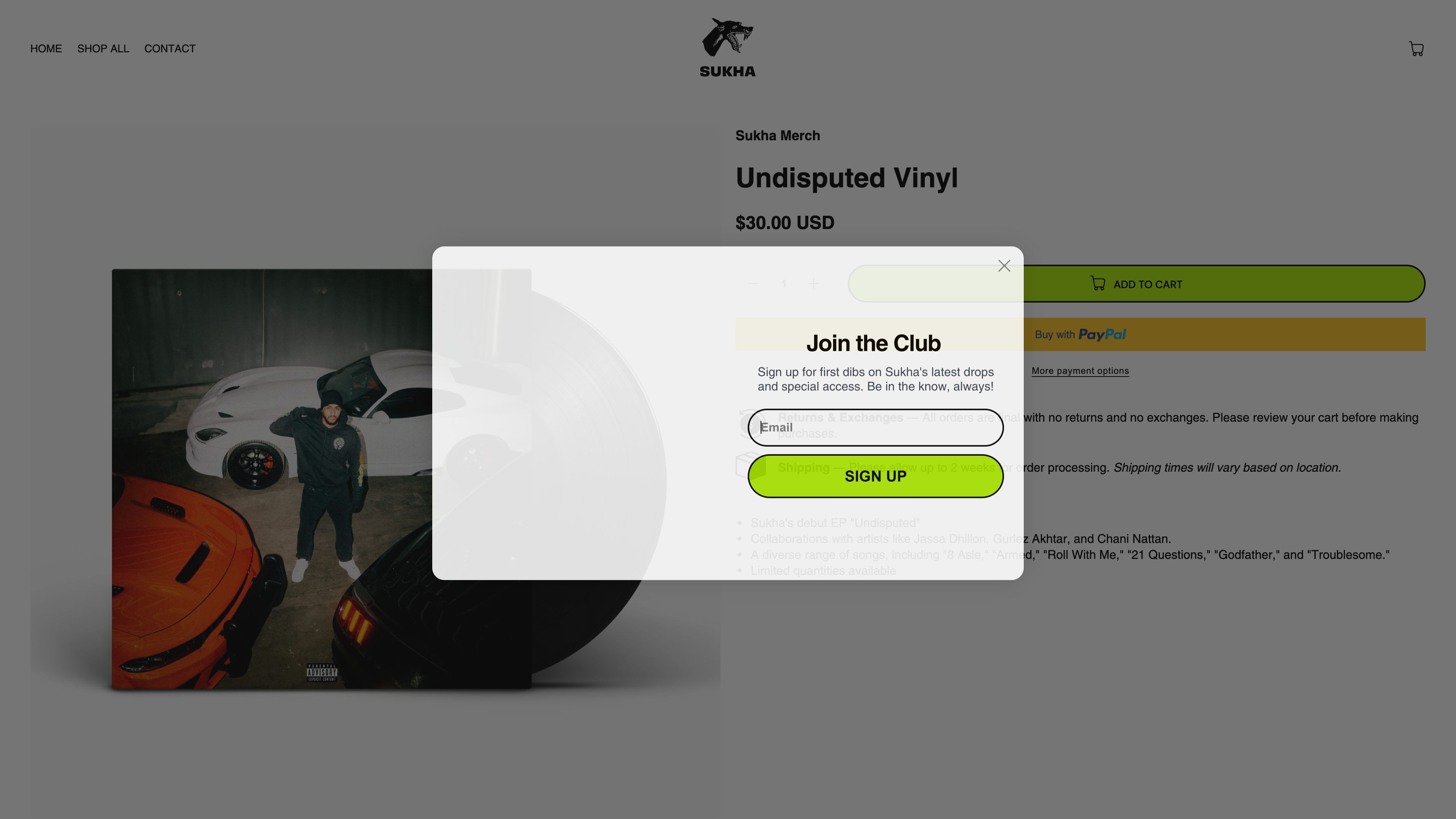 SUKHA | Official Merch Webshop screenshot 3