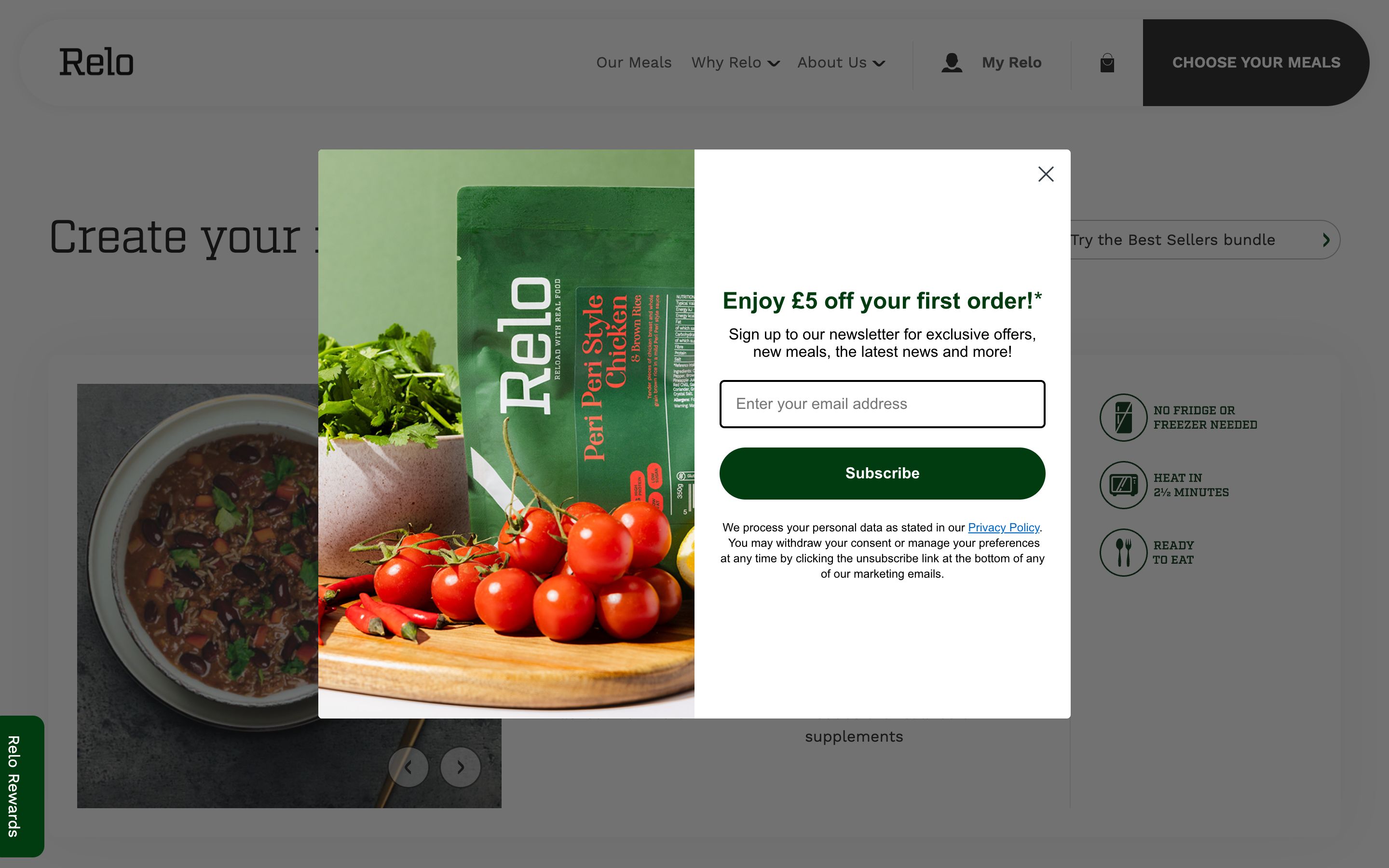 Relo - Performance Meals Shopify Implementation screenshot 2