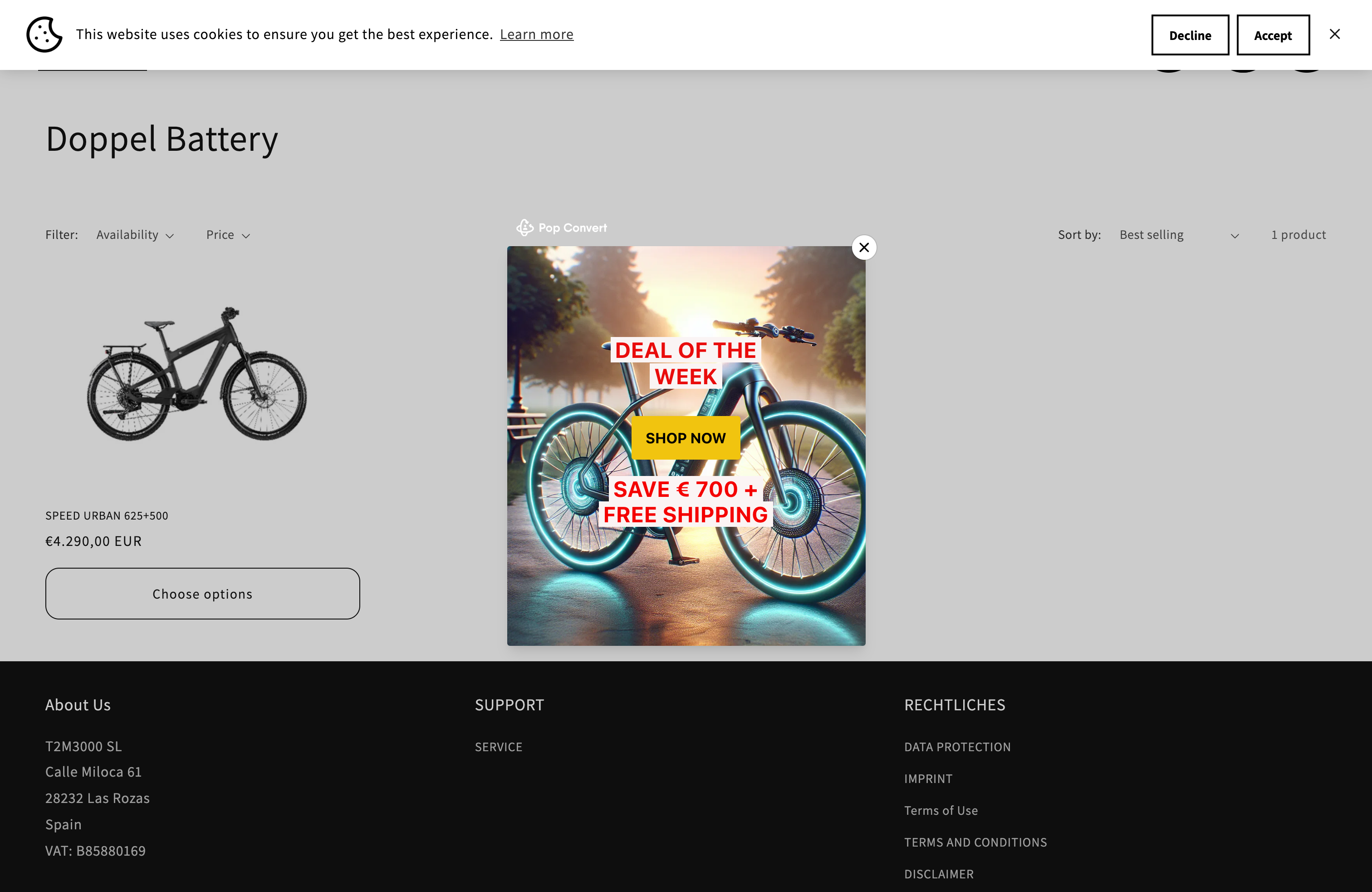 Custom pages on website - Bike Outlet screenshot 3