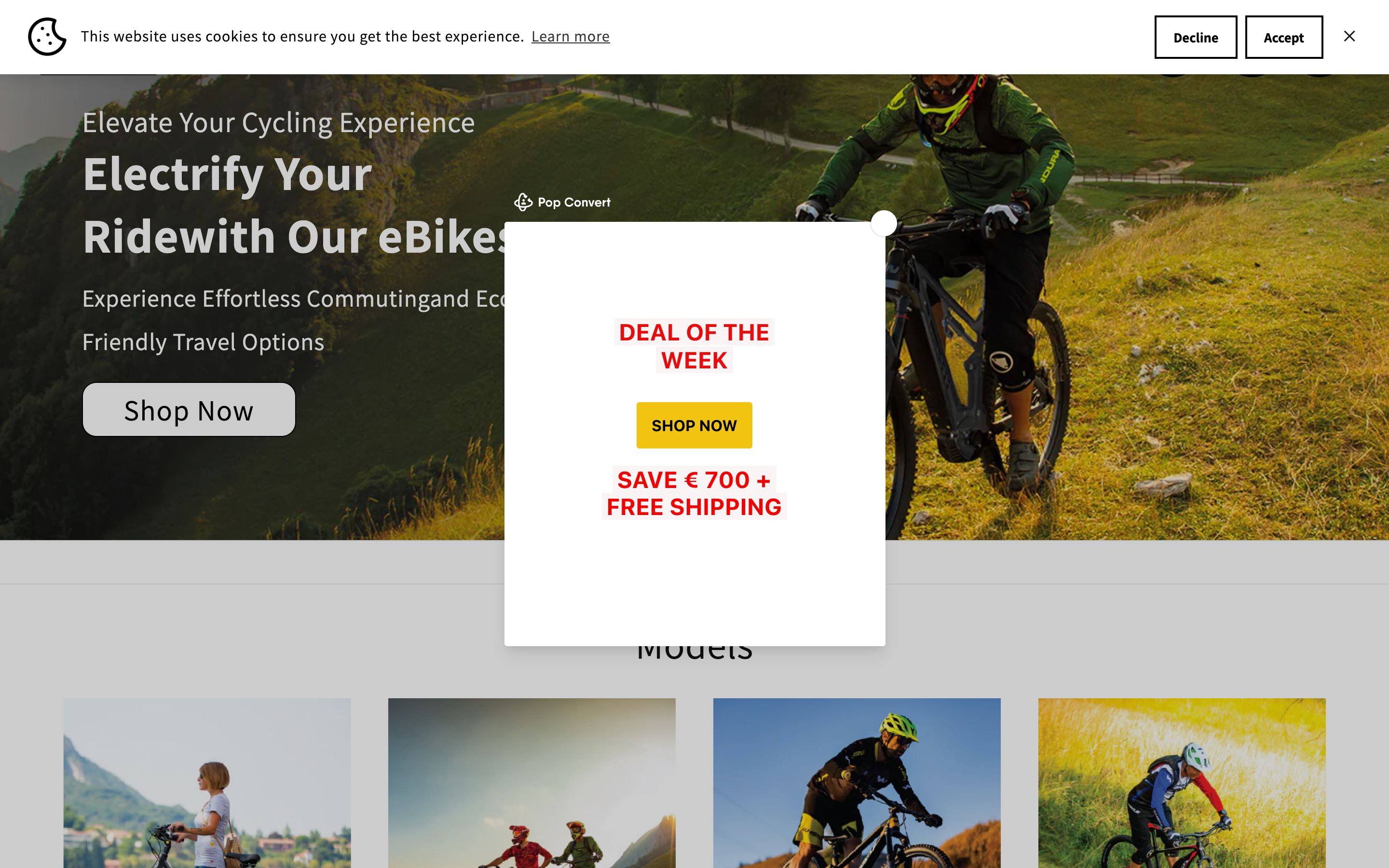 Custom pages on website - Bike Outlet screenshot 7