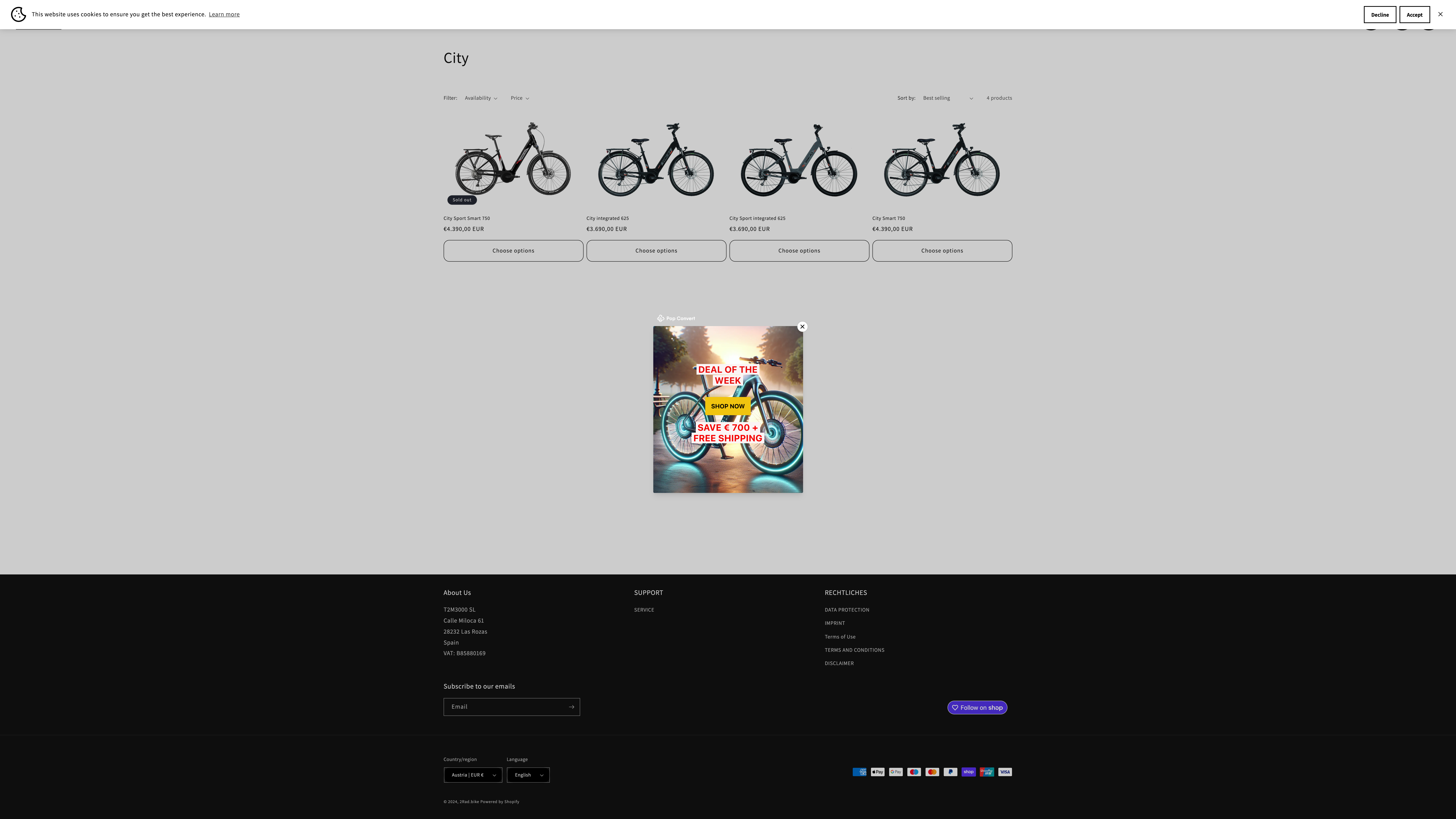 Custom pages on website - Bike Outlet screenshot 2