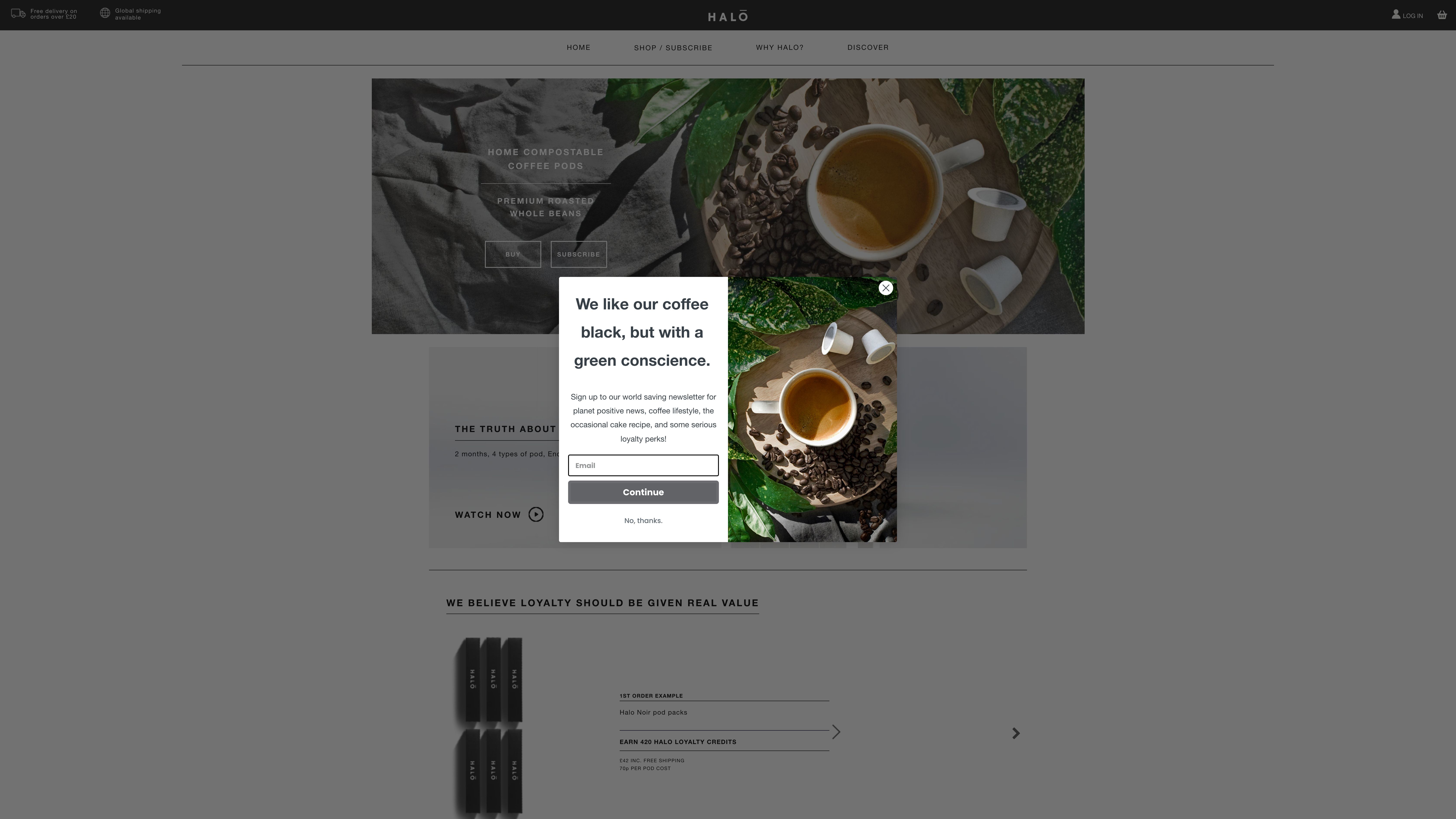 Halo Coffee: Migration from WordPress to Shopify with Custom Theme screenshot 4