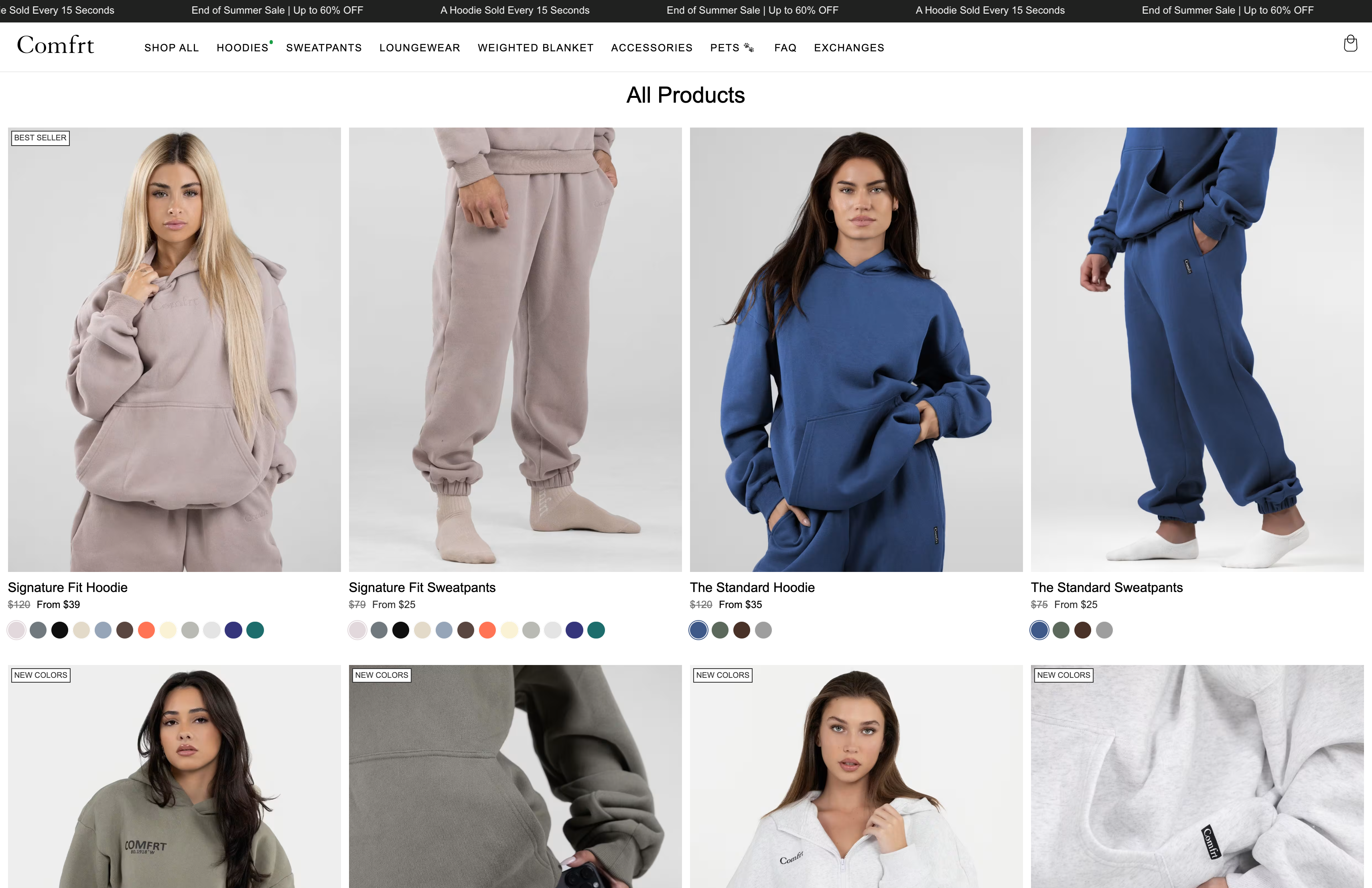 Long-term Partnership with Comfrt: Website Development & Management