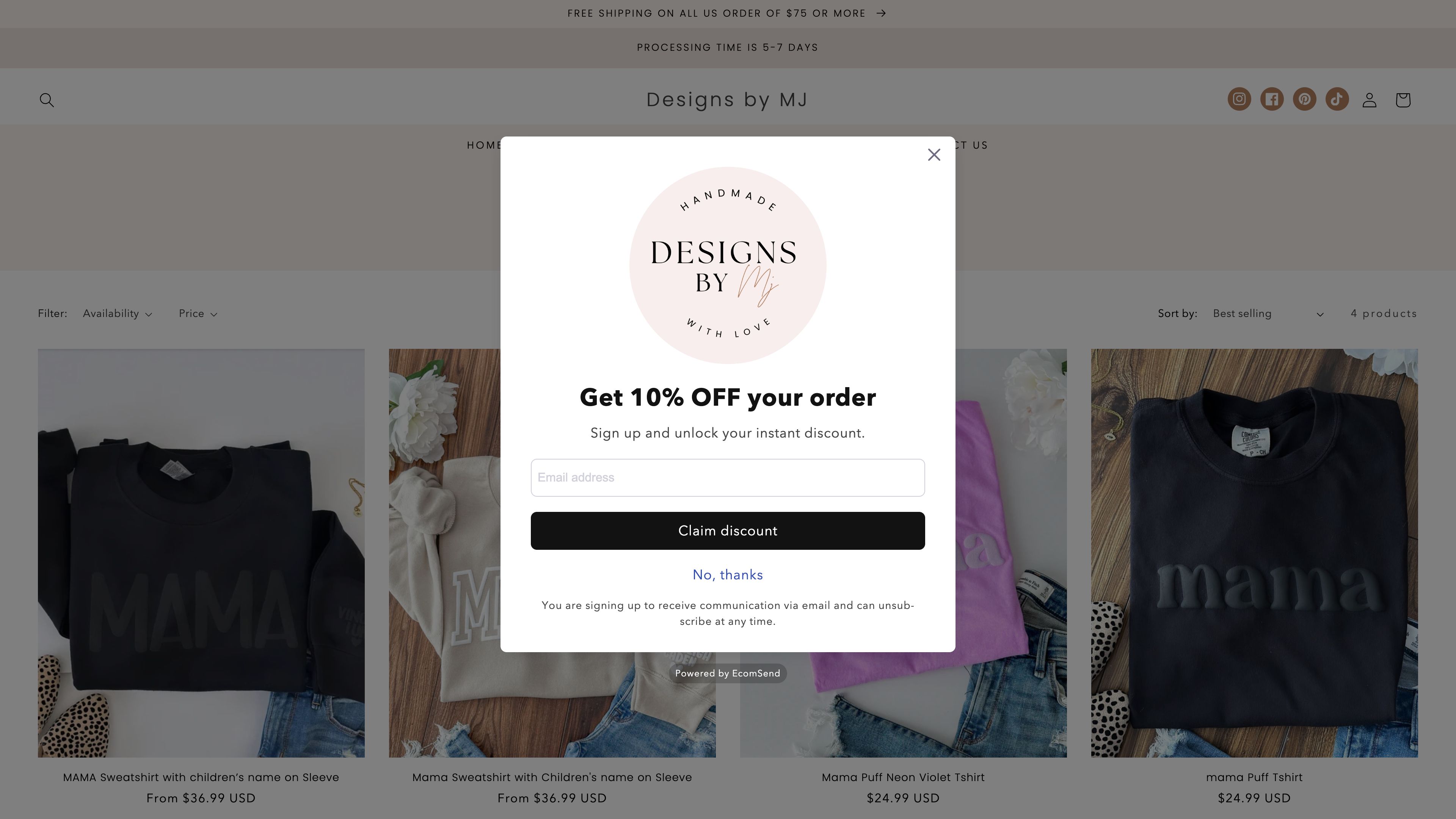 Designs by MJ screenshot 2