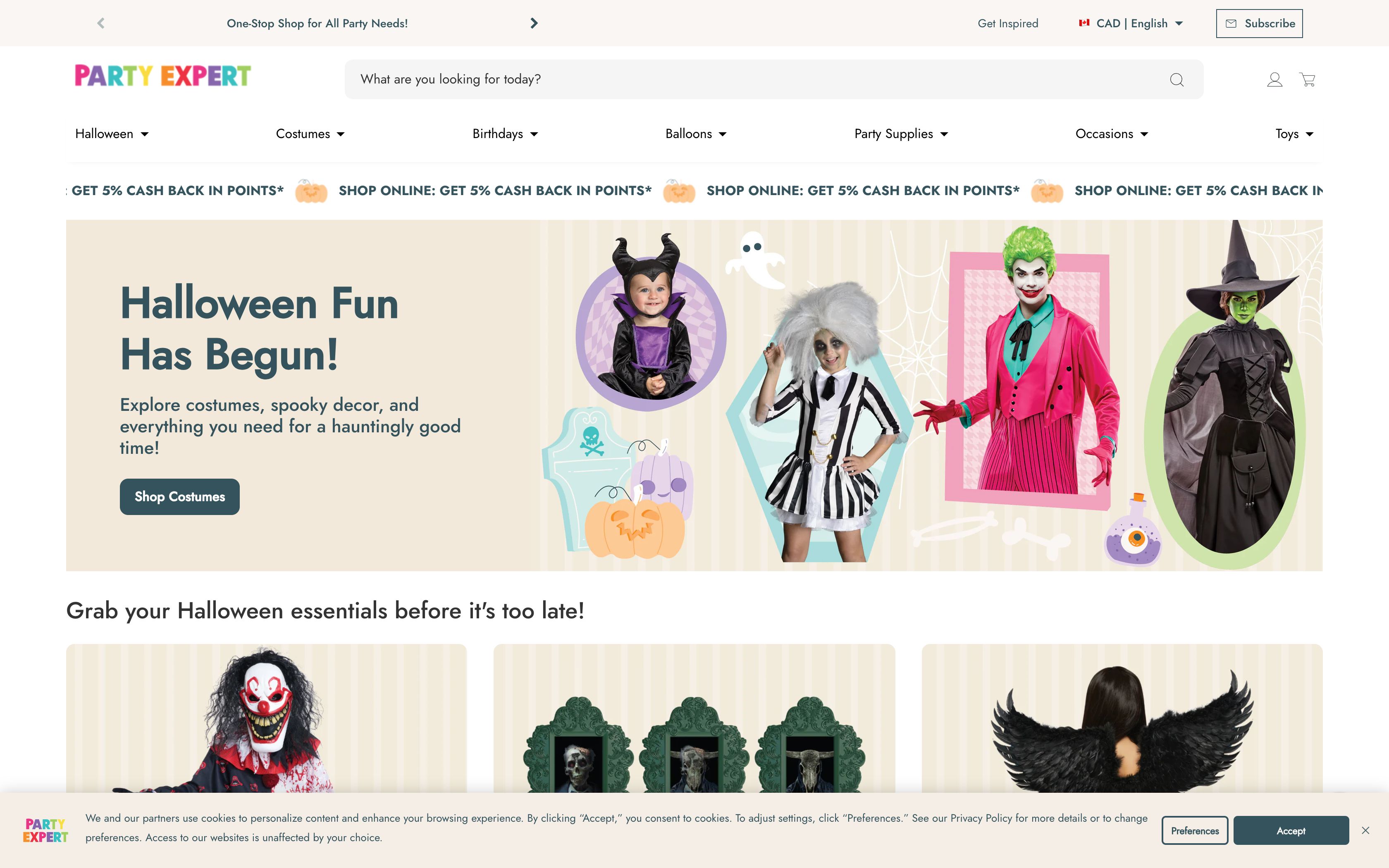 Revamped Shopify Plus Store for Party Supplies & Balloons