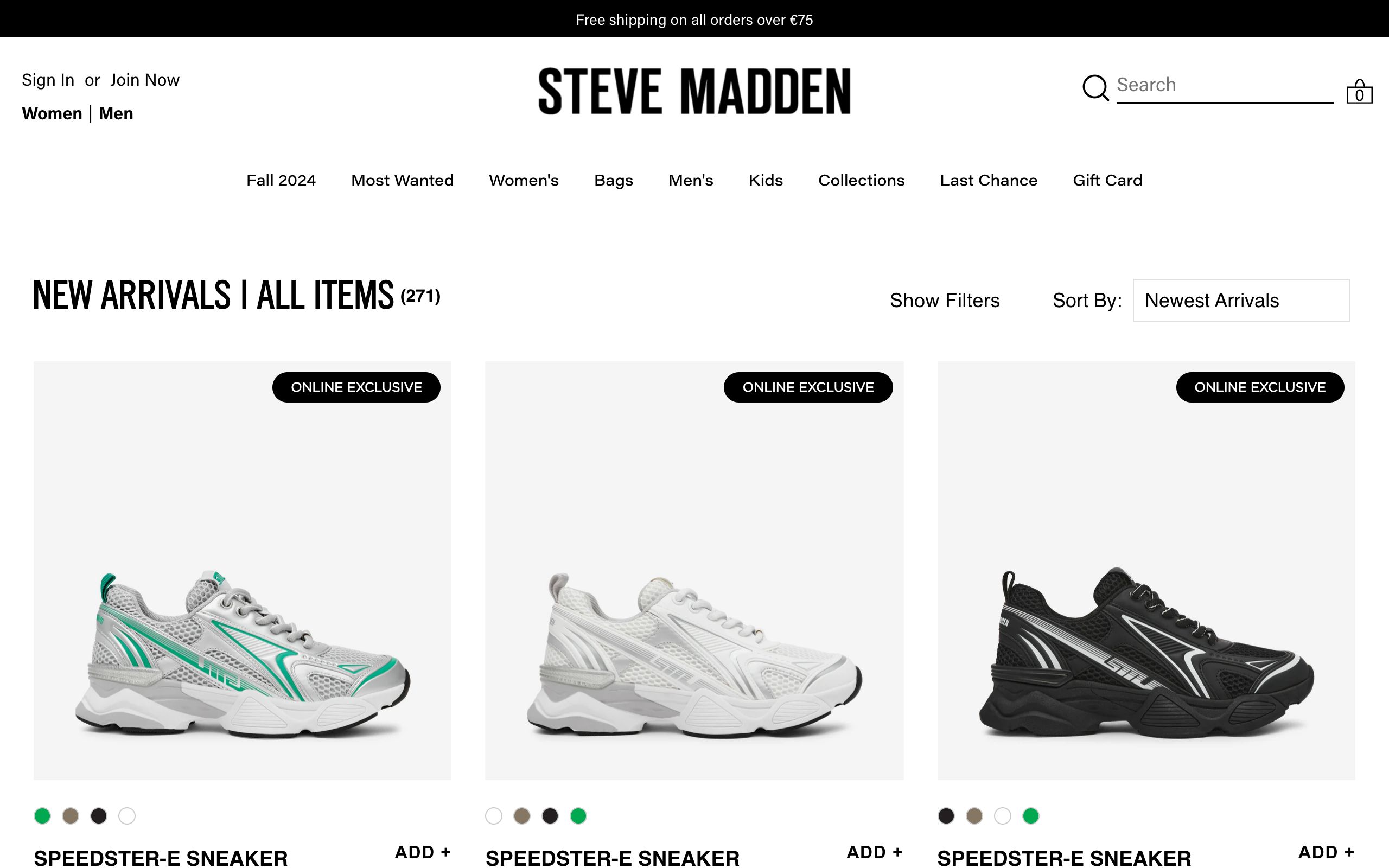 Steve Madden screenshot