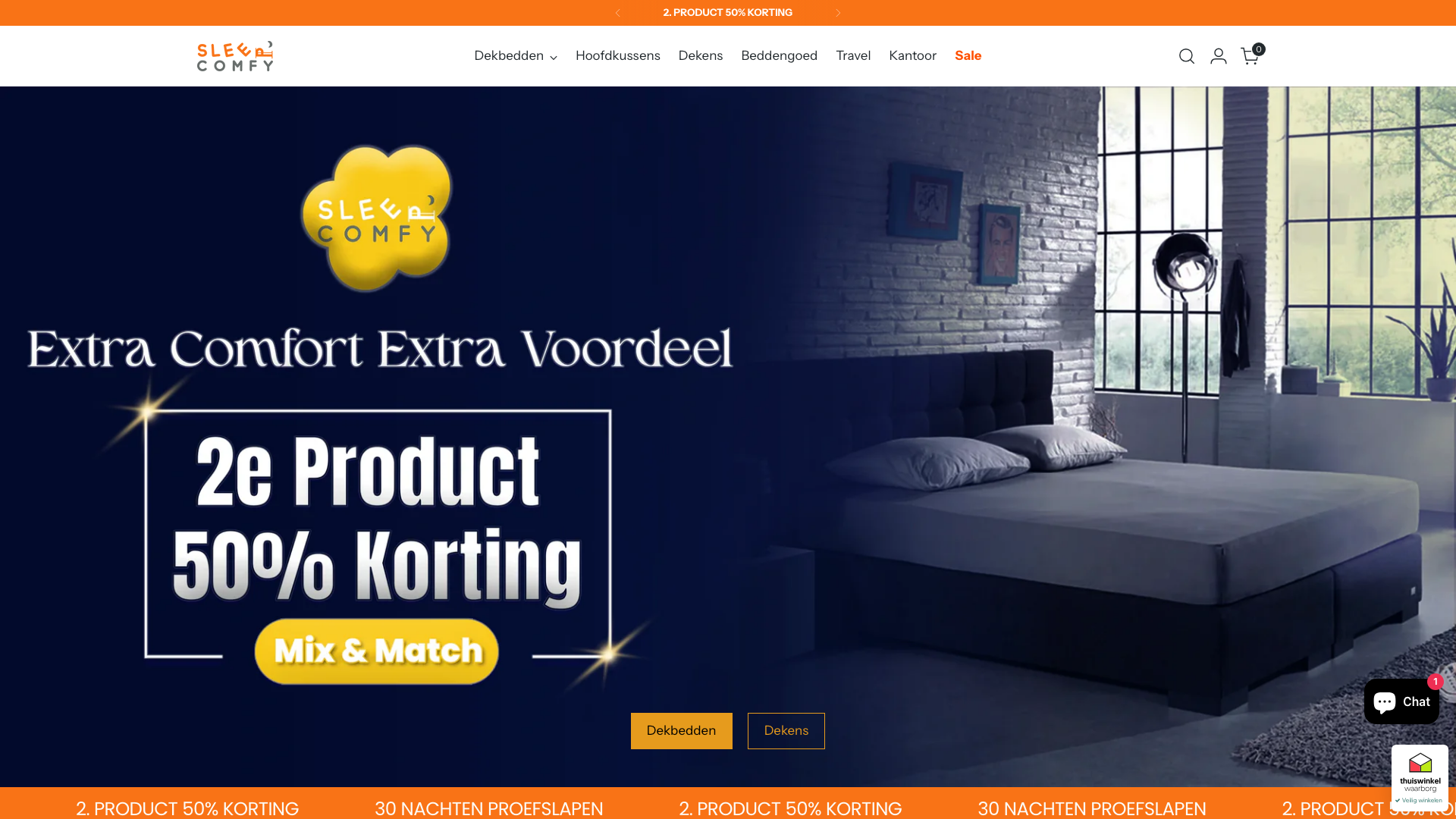 Shopify Design and SEO for Sleepcomfy Netherlands