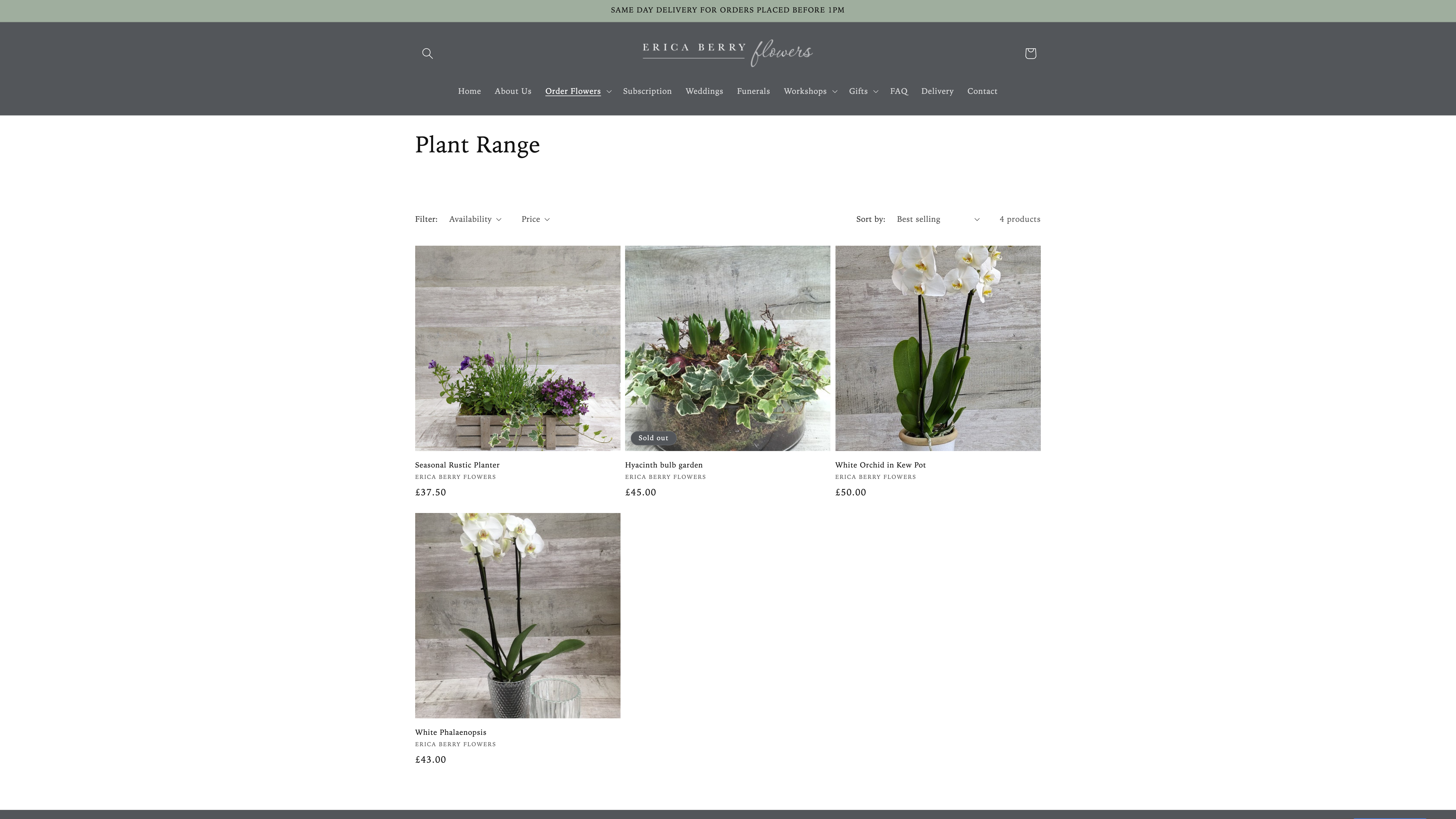 Florist Website screenshot