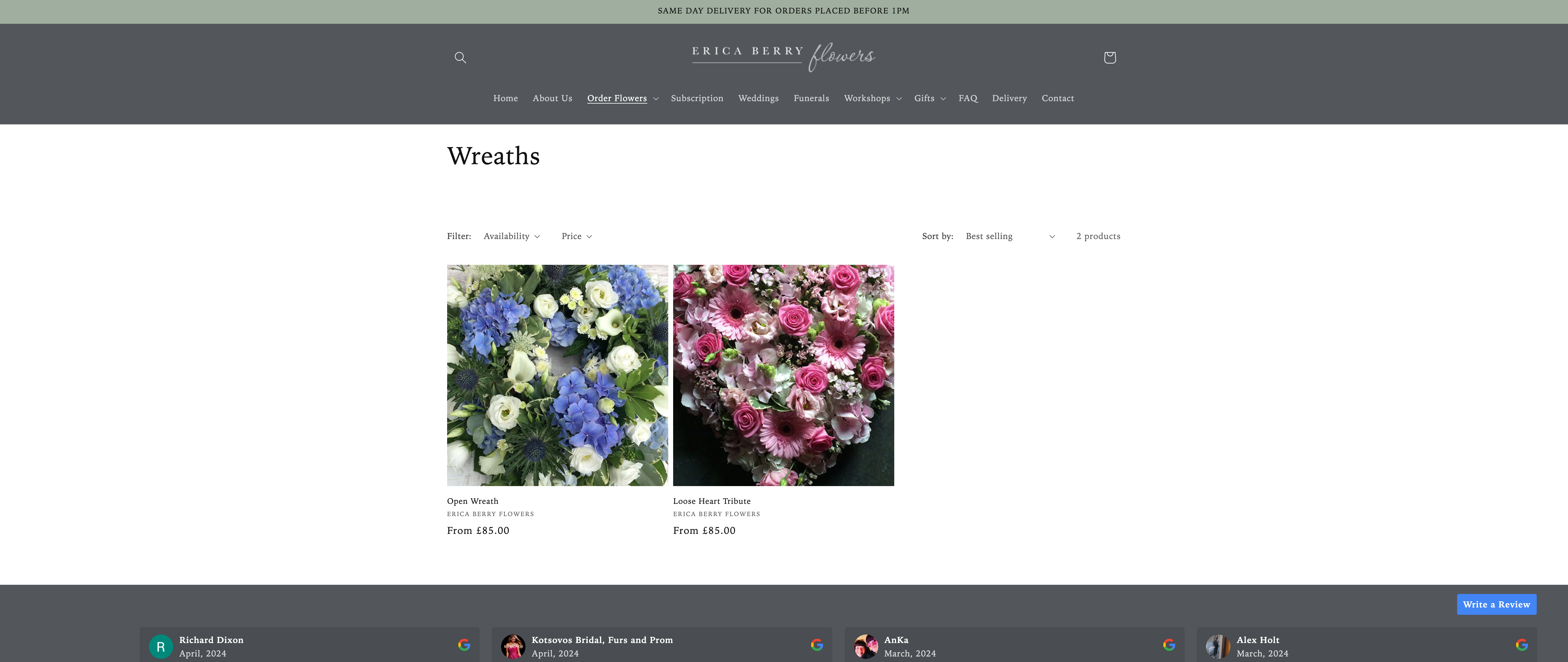 Florist Website screenshot 2