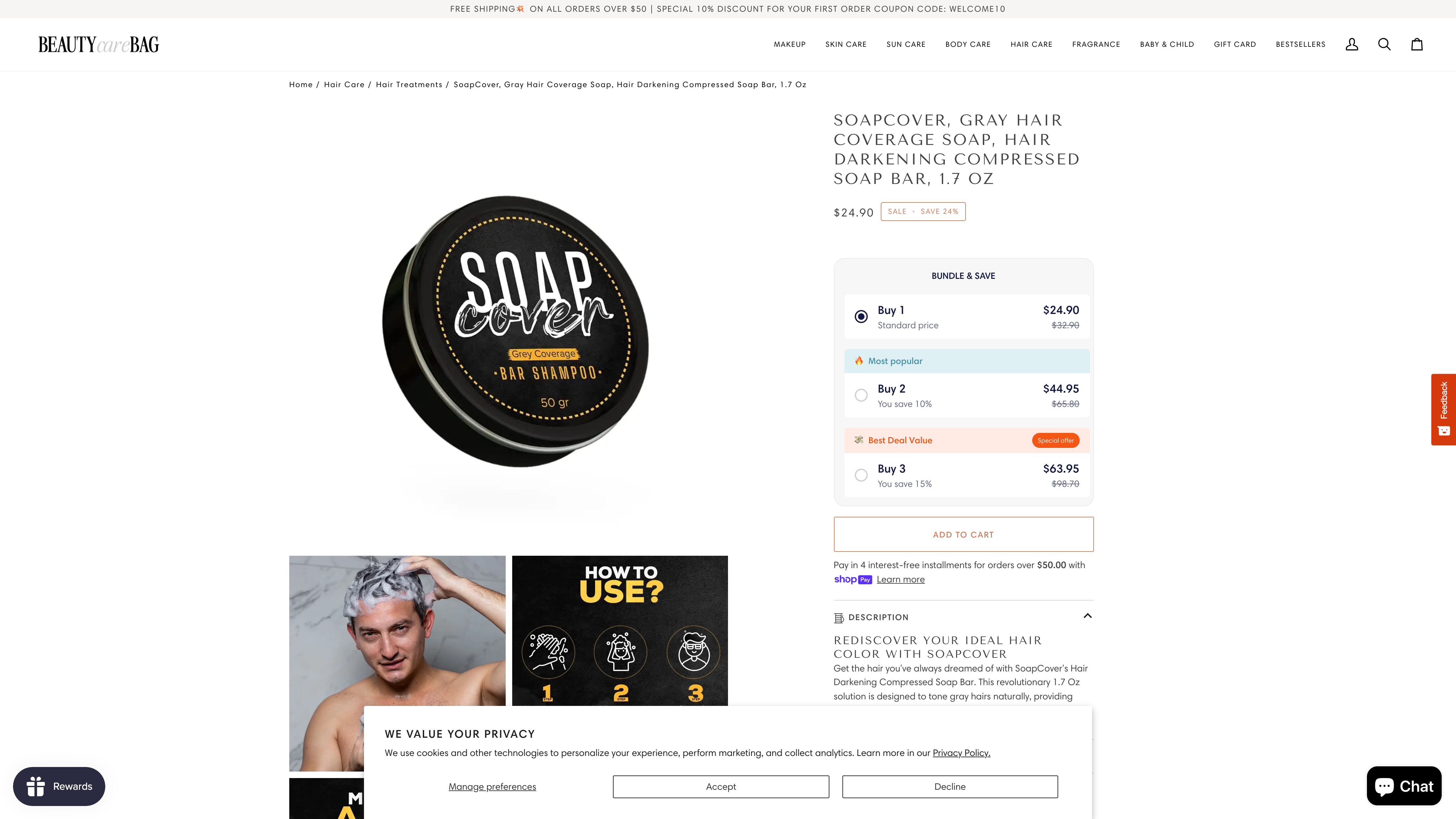 Beauty Care Bag: High-Volume Cosmetics E-commerce Platform screenshot 5