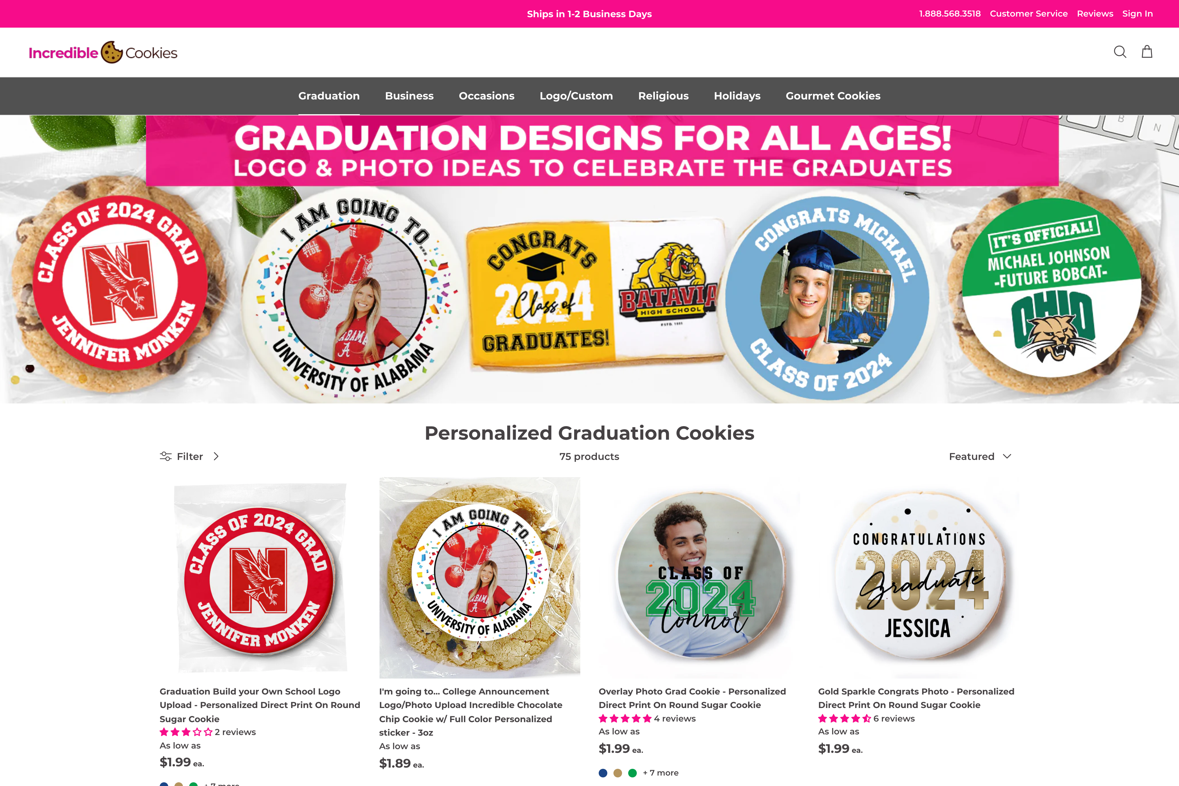 Incredible Cookies - Custom Cookie E-Commerce with Personalized Design screenshot 2